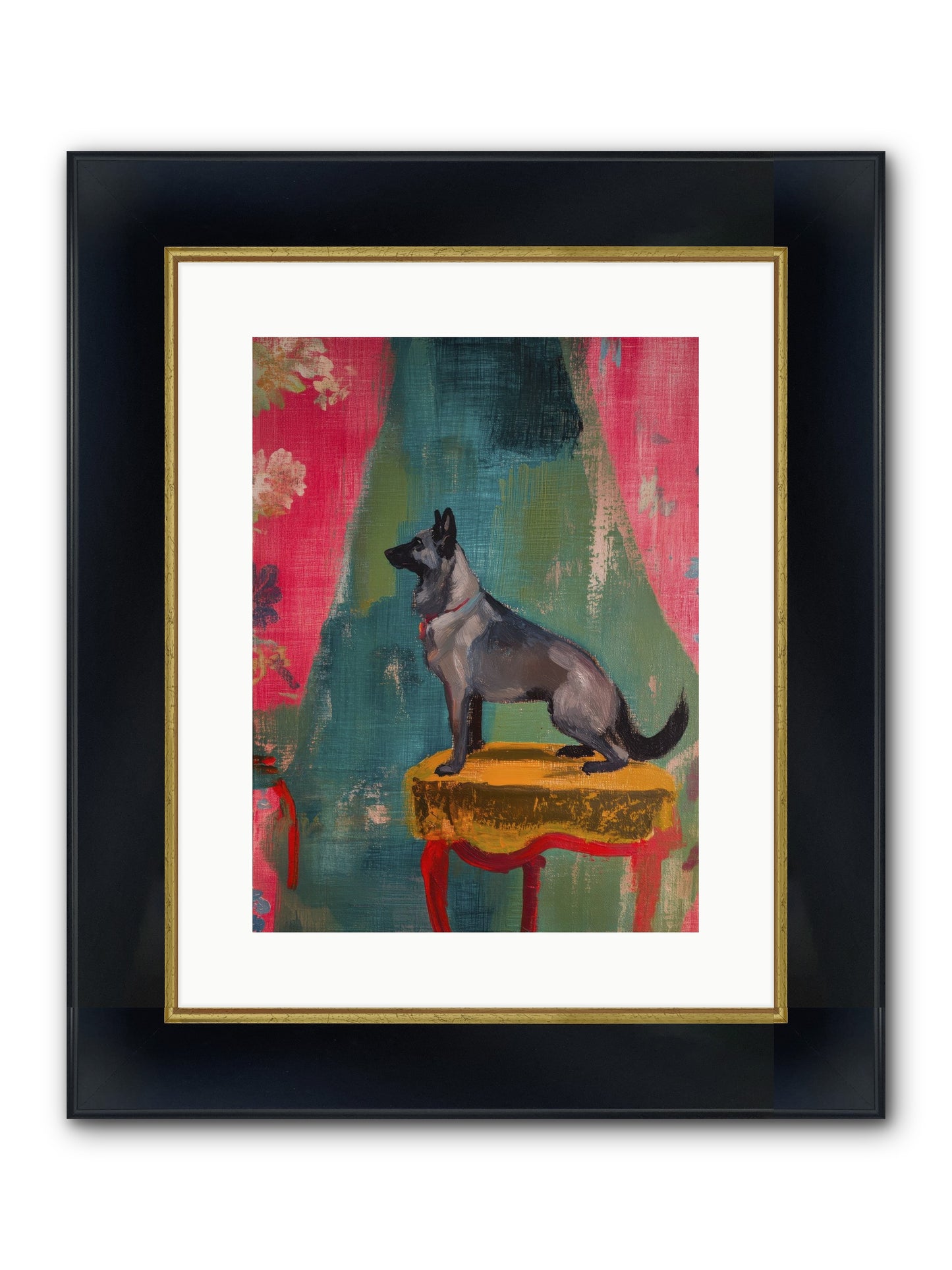Evening Star Framed Print - Wide Black w/Gold 12x16
