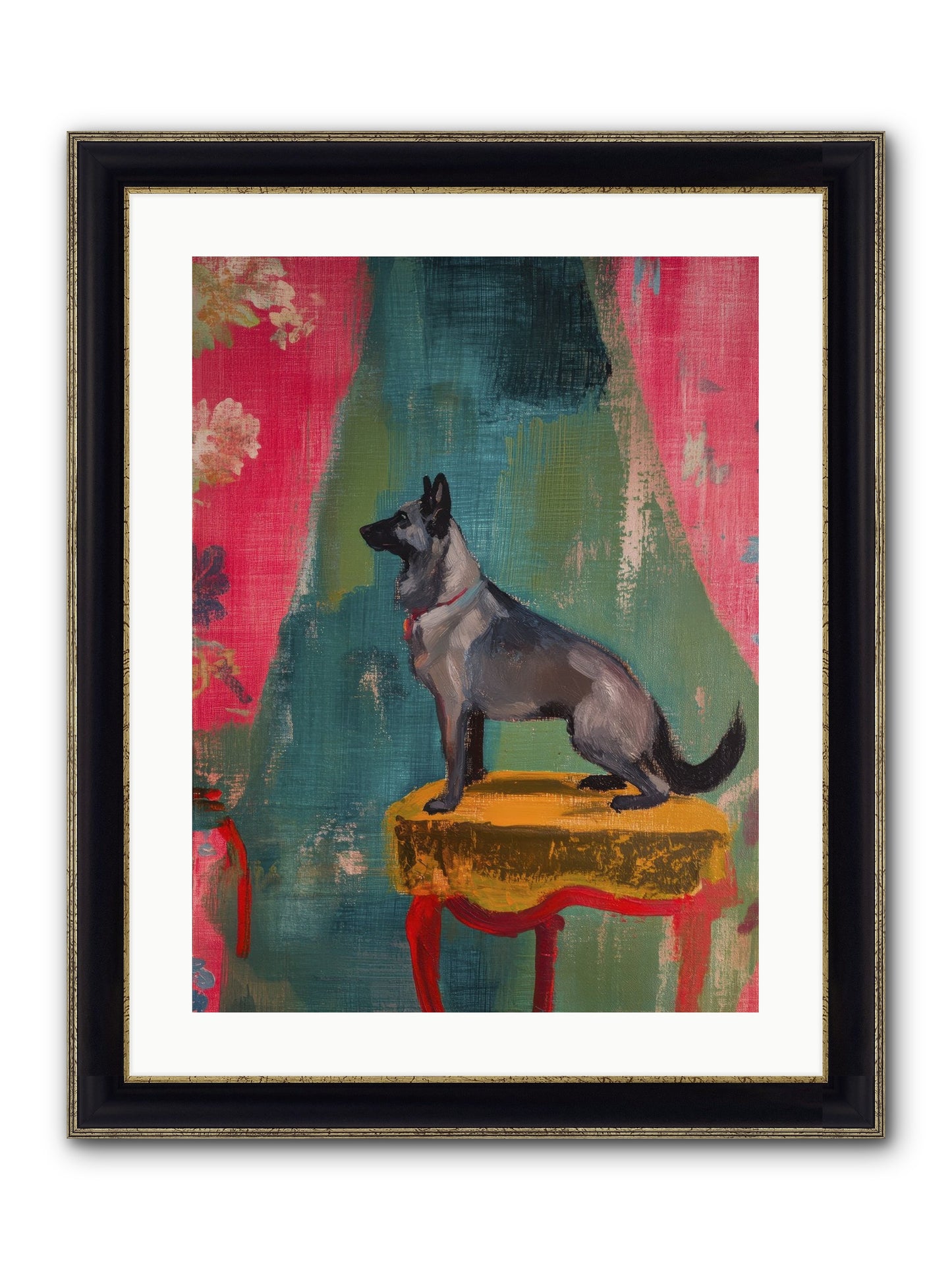 Evening Star Framed Print - Black & Gold 18x24
