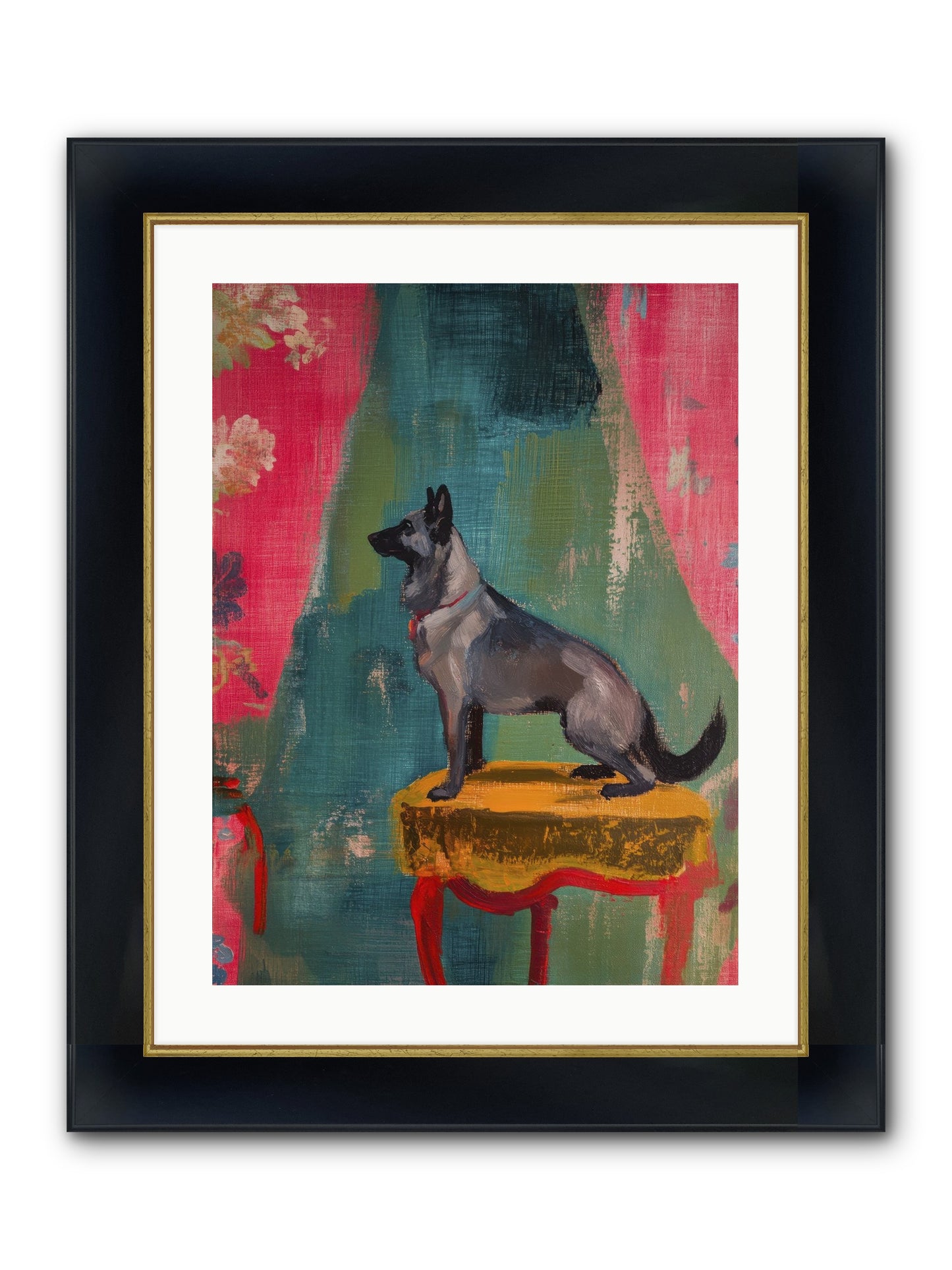 Evening Star Framed Print - Wide Black w/Gold 18x24