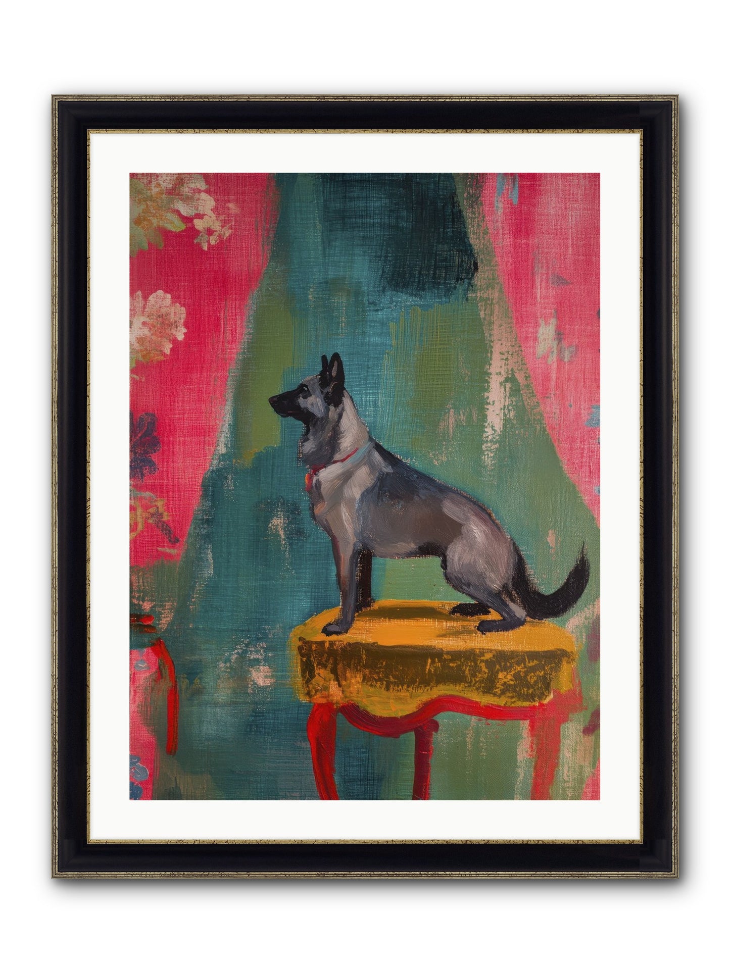 Evening Star Framed Print - Black & Gold 24x32