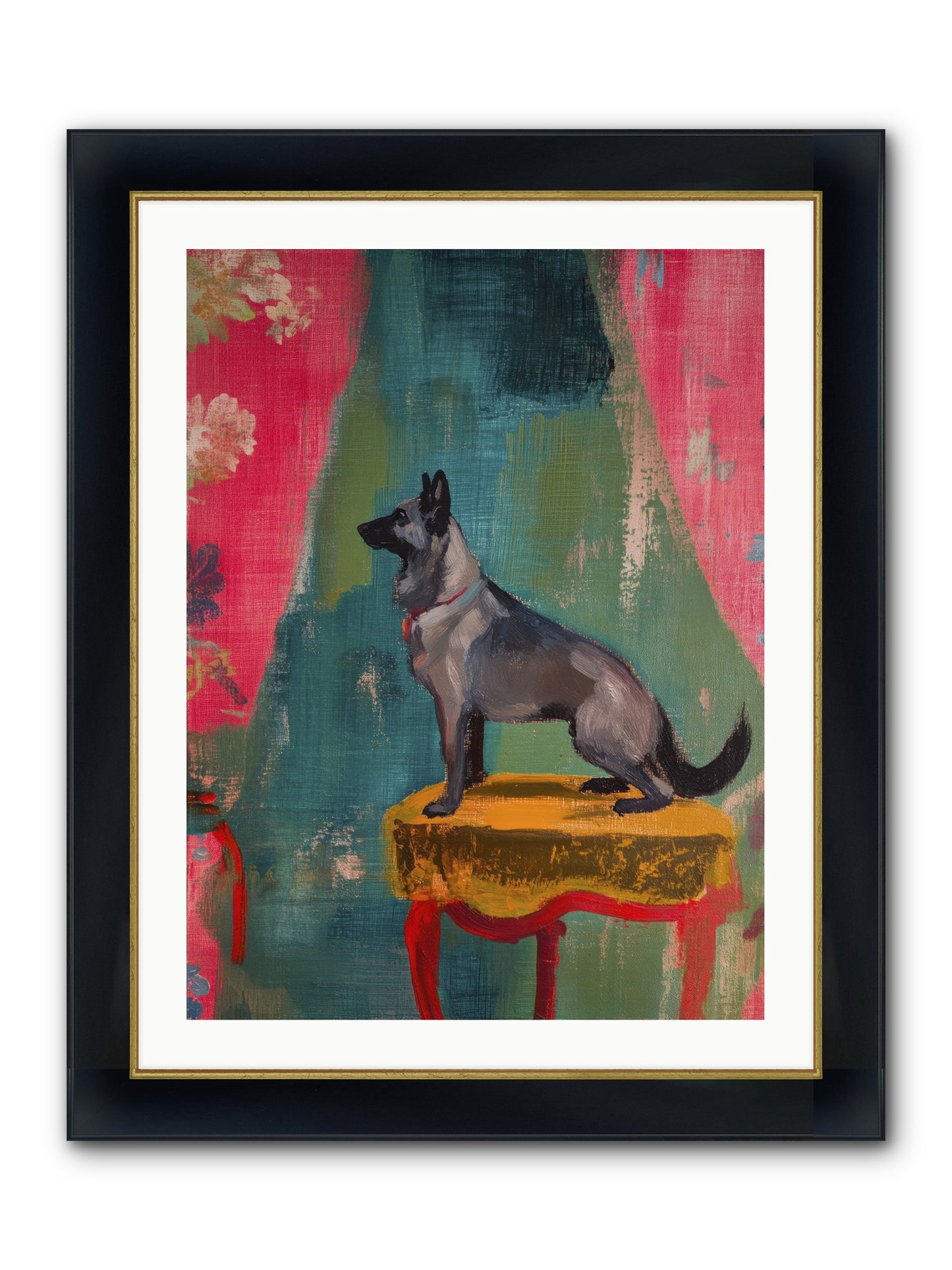 Evening Star Framed Print - Wide Black w/Gold 24x32