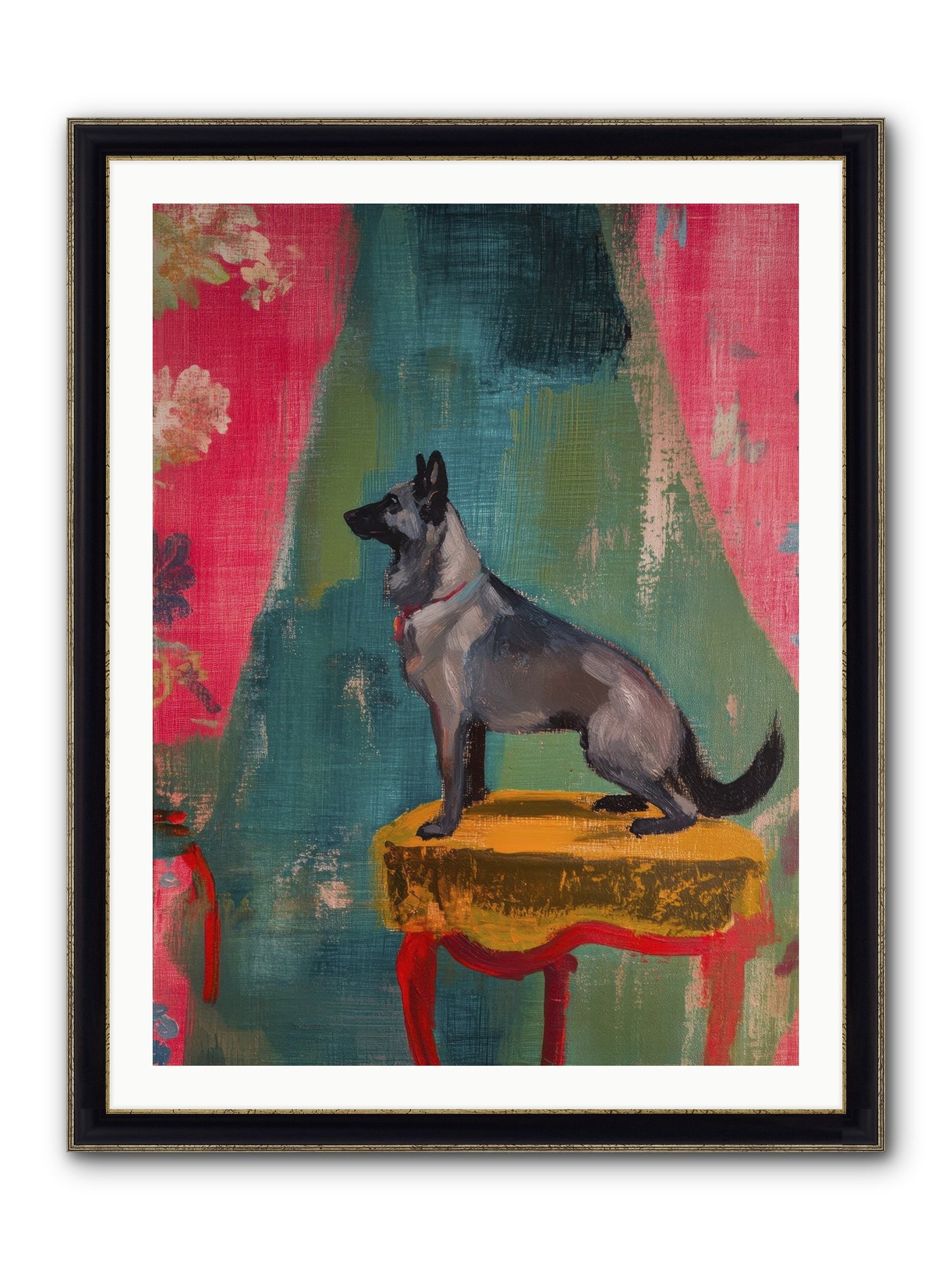 Evening Star Framed Print - Black & Gold 30x40