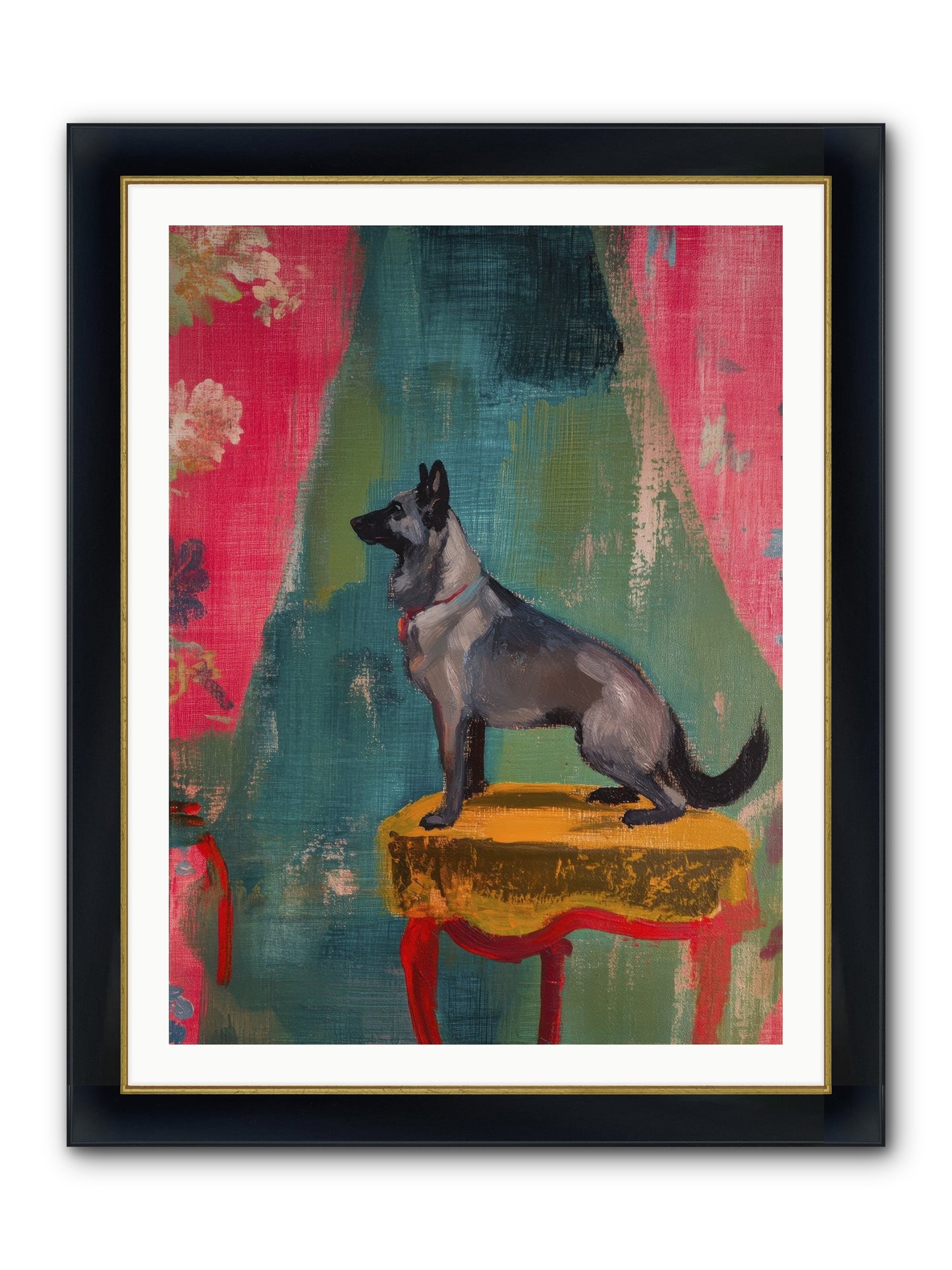 Evening Star Framed Print - Wide Black w/Gold 30x40