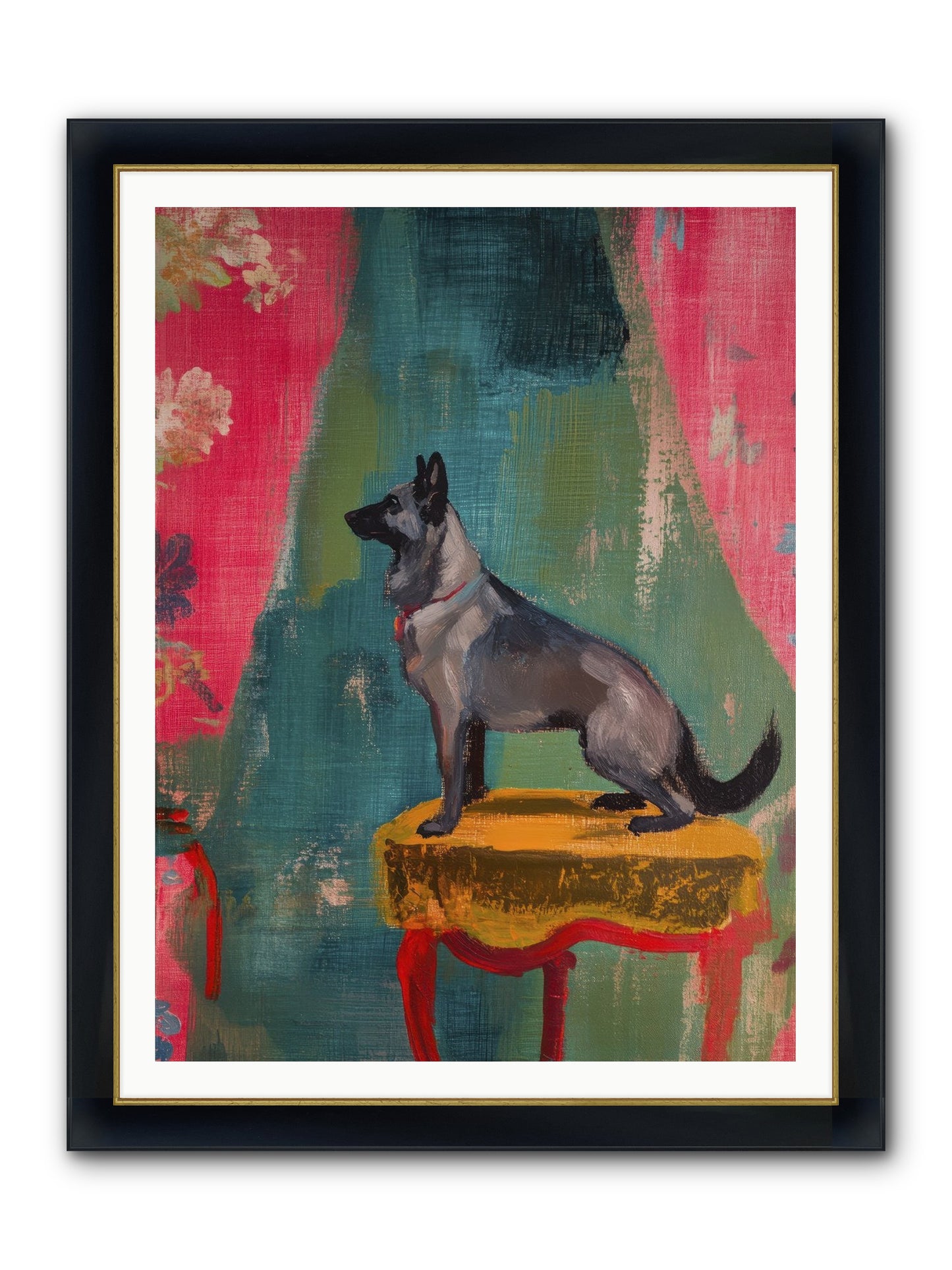 Evening Star Framed Print - Wide Black w/Gold 36x48
