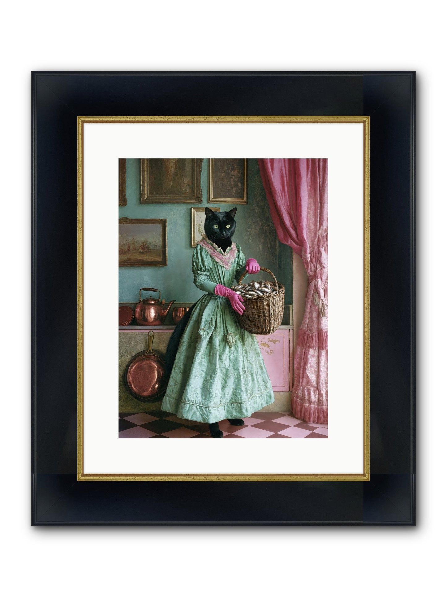 Evening Tastes Like Silver Framed Print - Wide Black w/Gold 12x16