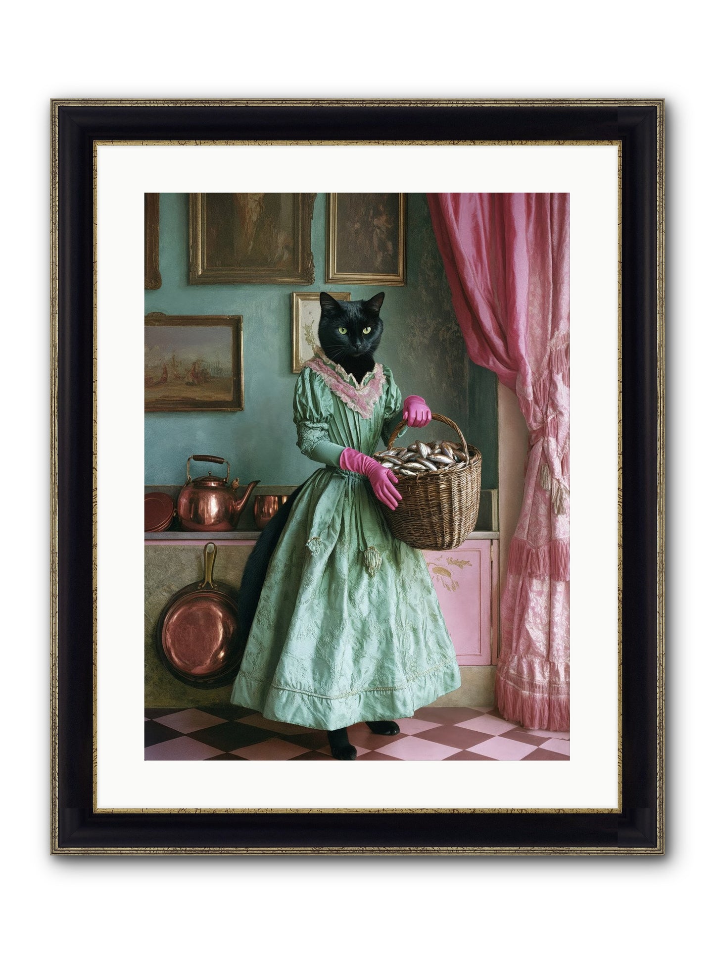Evening Tastes Like Silver Framed Print - Black & Gold 18x24
