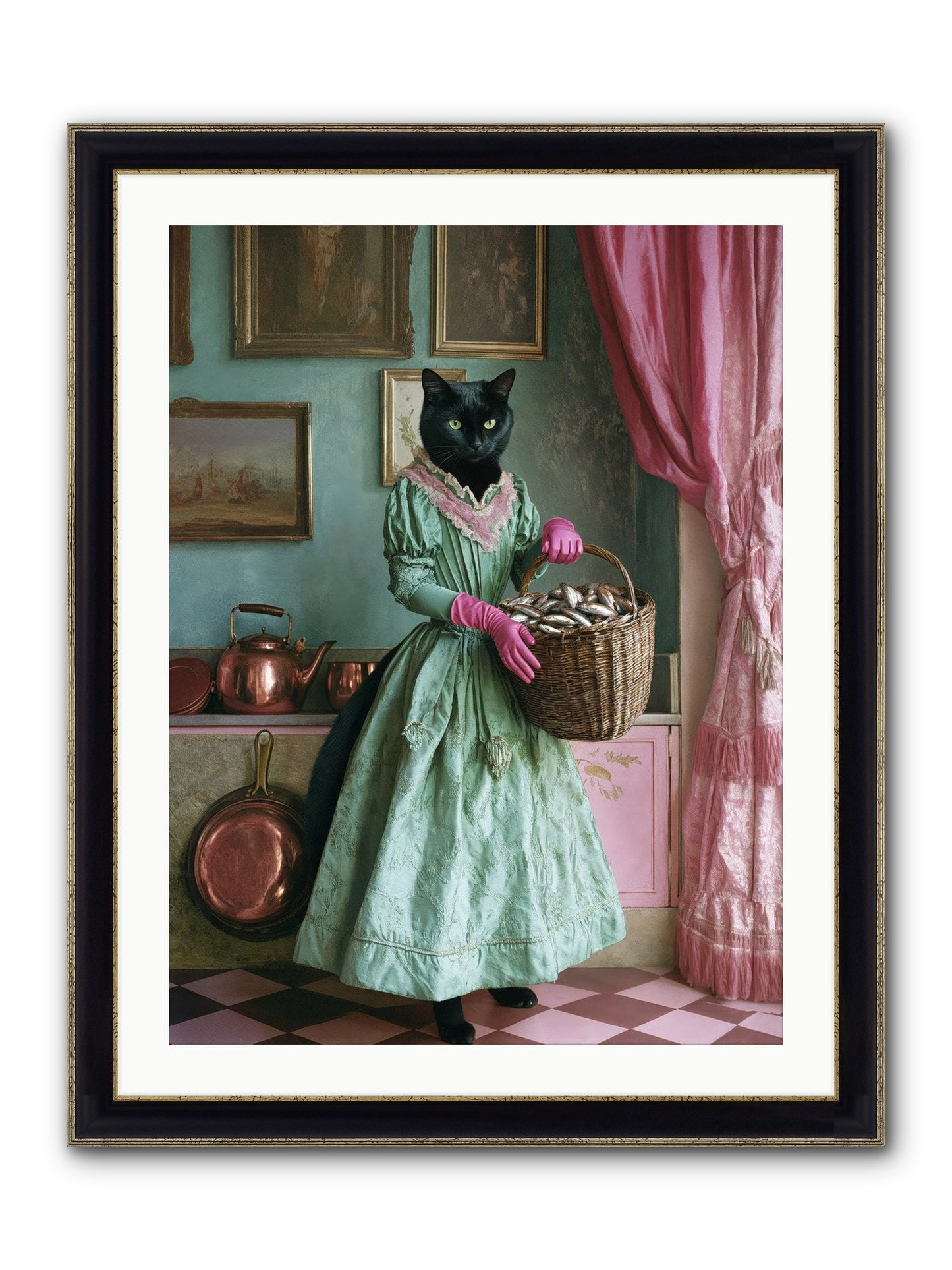 Evening Tastes Like Silver Framed Print - Black & Gold 24x32