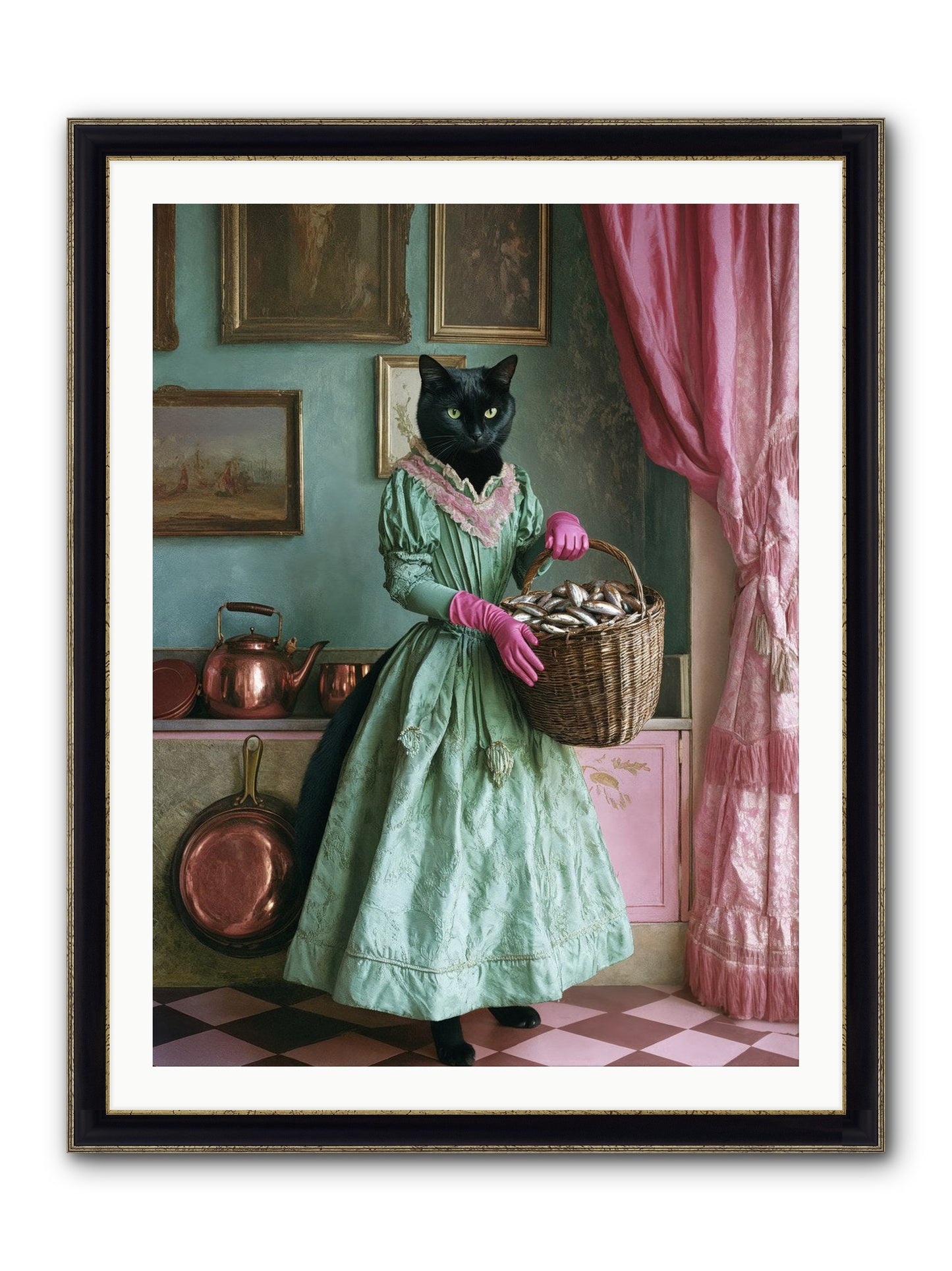 Evening Tastes Like Silver Framed Print - Black & Gold 30x40
