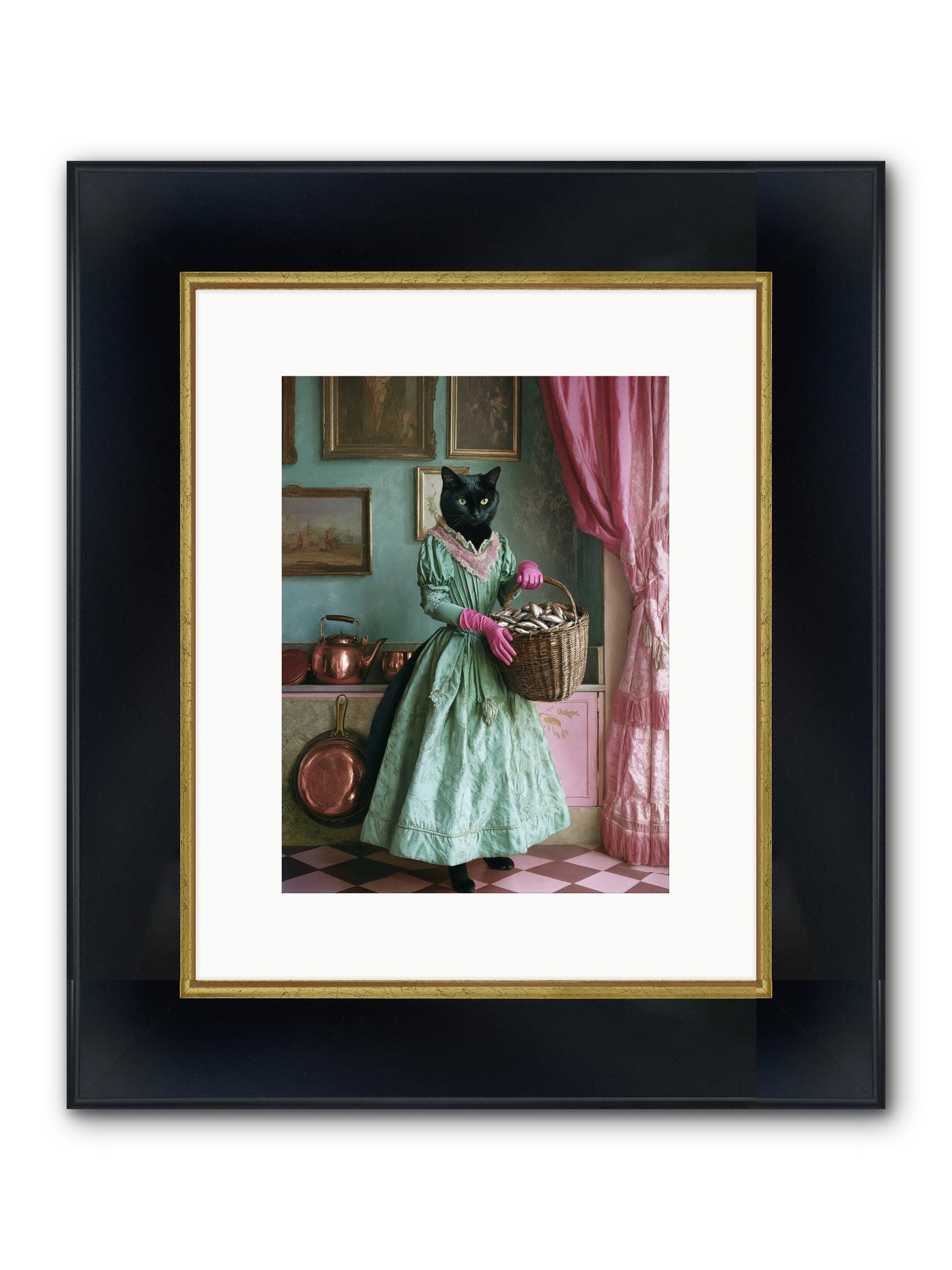Evening Tastes Like Silver Framed Print - Wide Black w/Gold 9x12