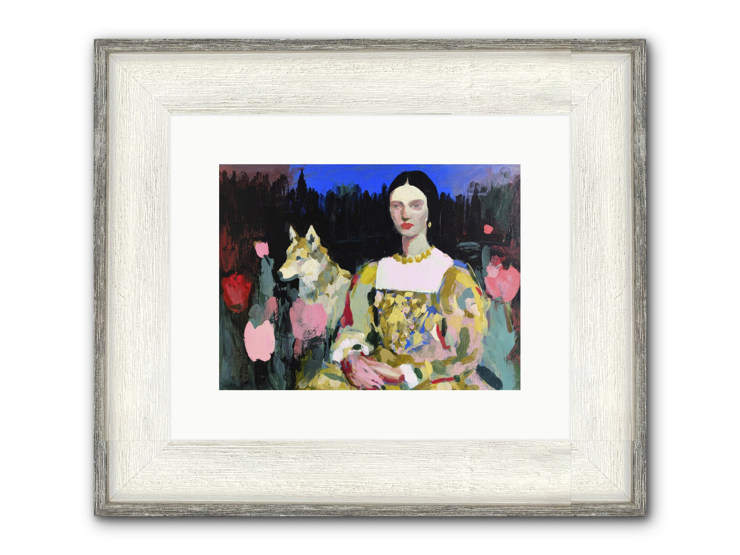 Evening Watching Framed Print - Driftwood White 12x9