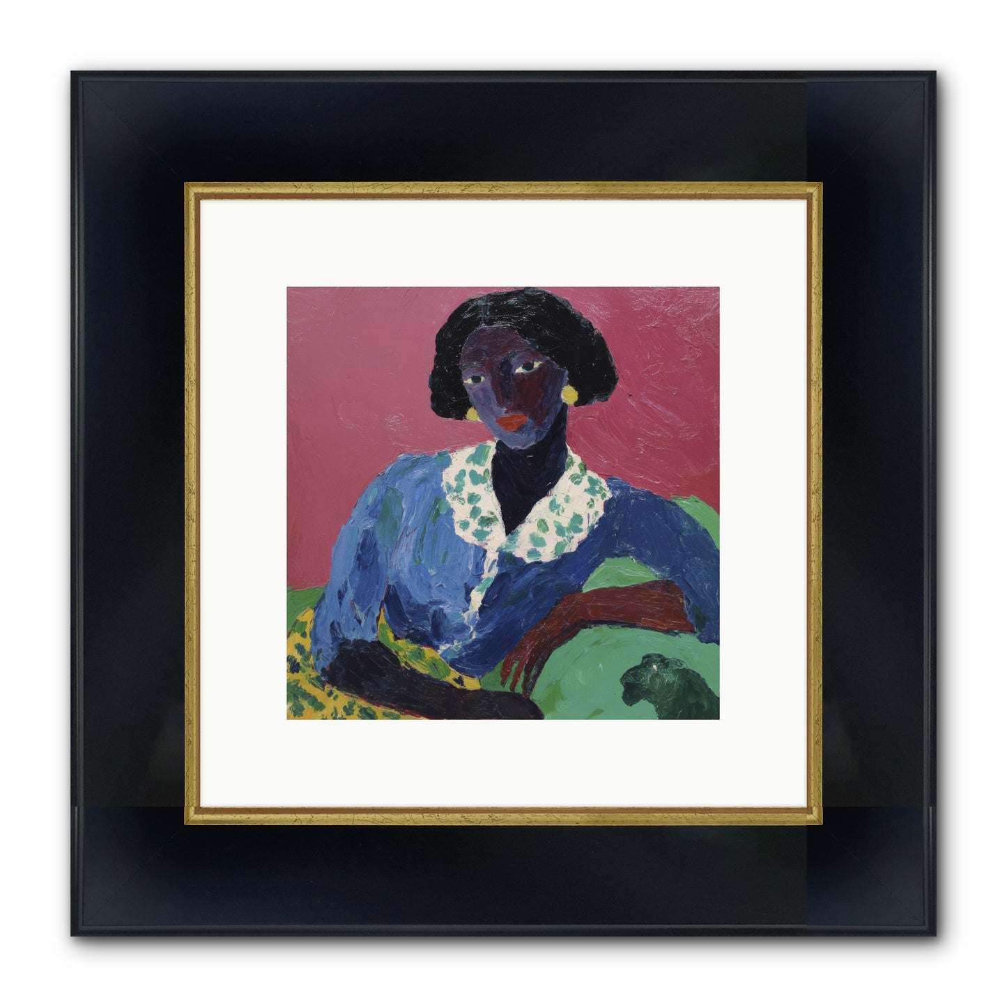 Evenings Stretched Like Honey Framed Print - Wide Black w/Gold 10x10