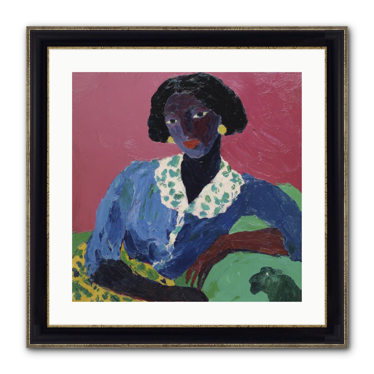 Evenings Stretched Like Honey Framed Print - Black & Gold 20x20