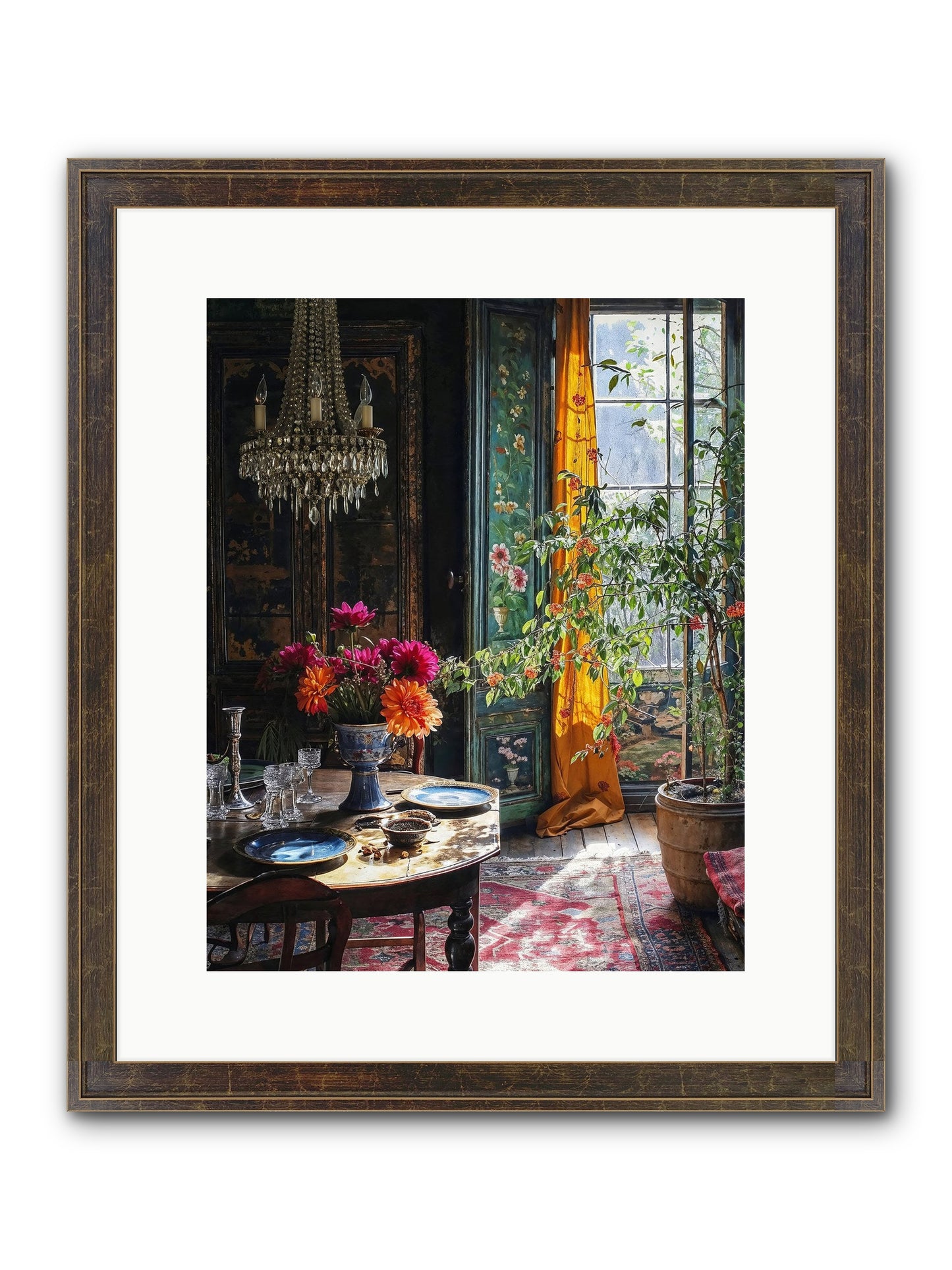 Eventide Framed Print - Slimwoods Black/Gold 12x15