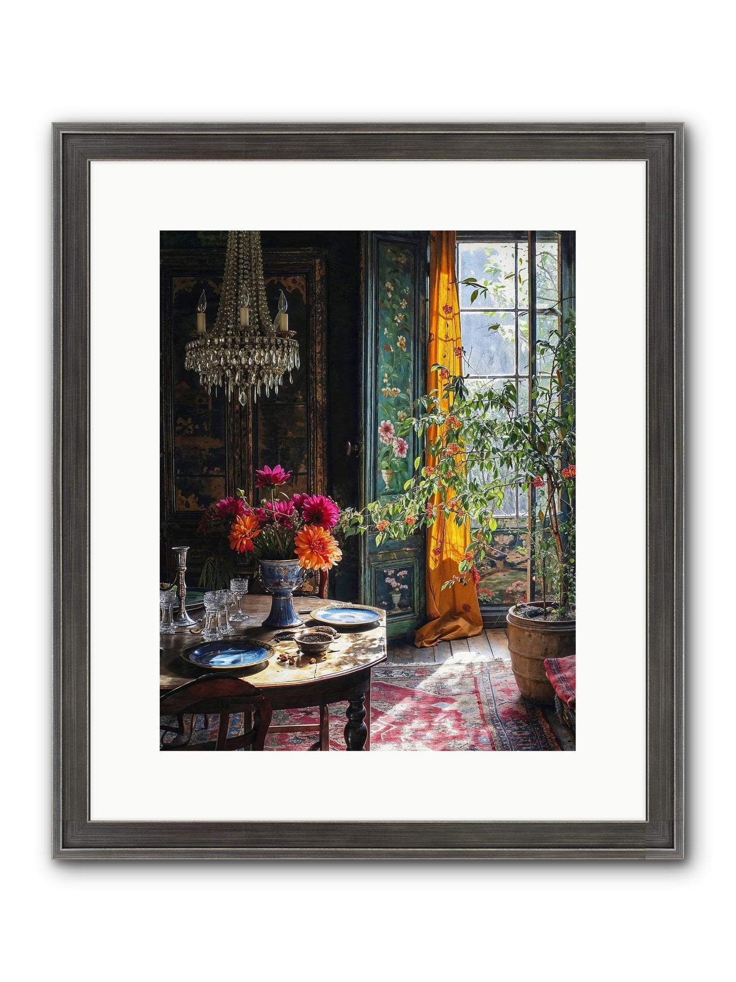 Eventide Framed Print - Slimwoods Black/Silver 12x15