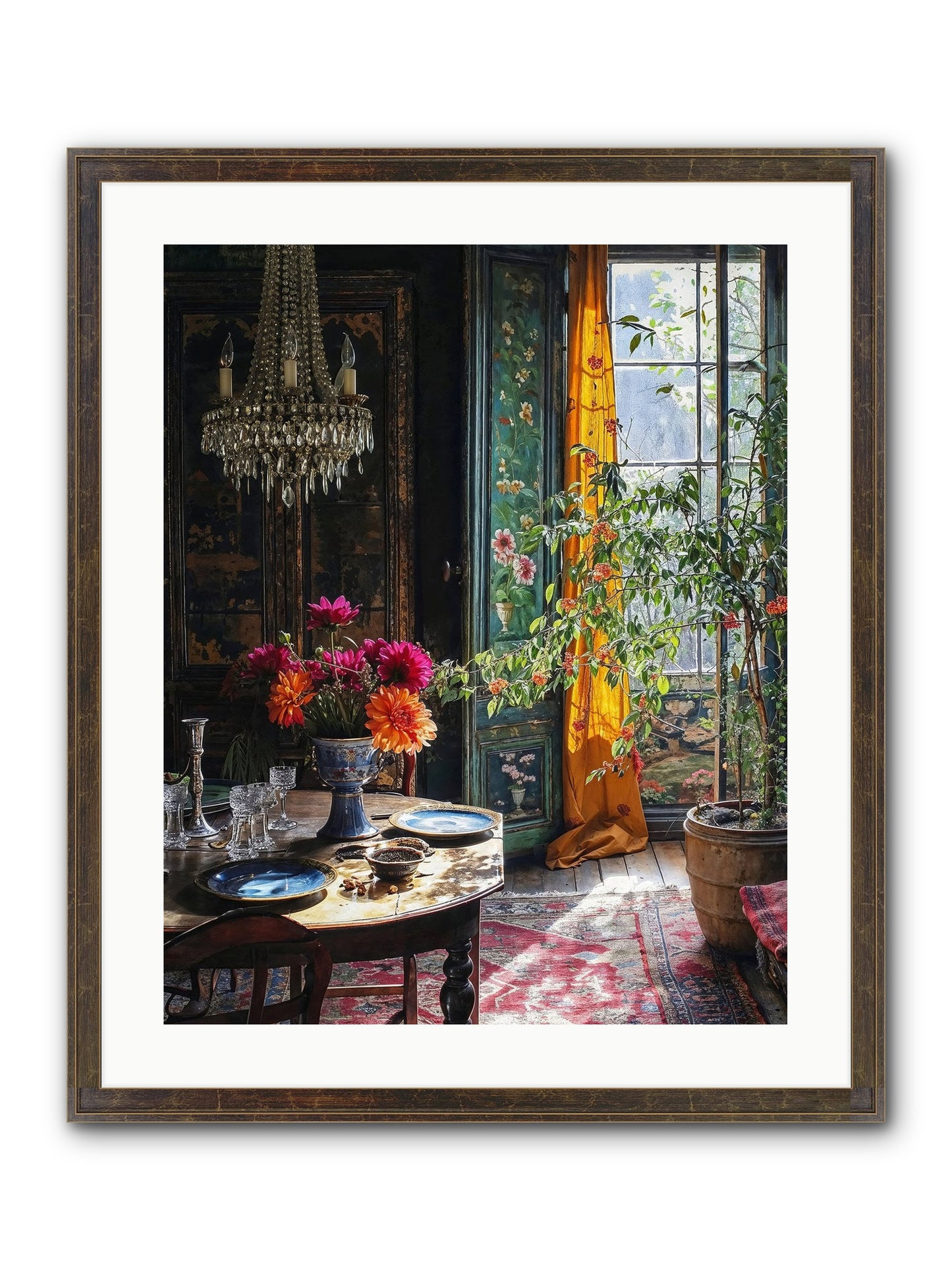Eventide Framed Print - Slimwoods Black/Gold 20x25