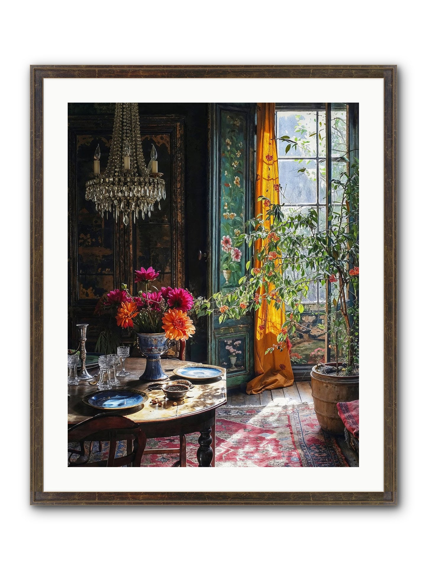 Eventide Framed Print - Slimwoods Black/Gold 24x30