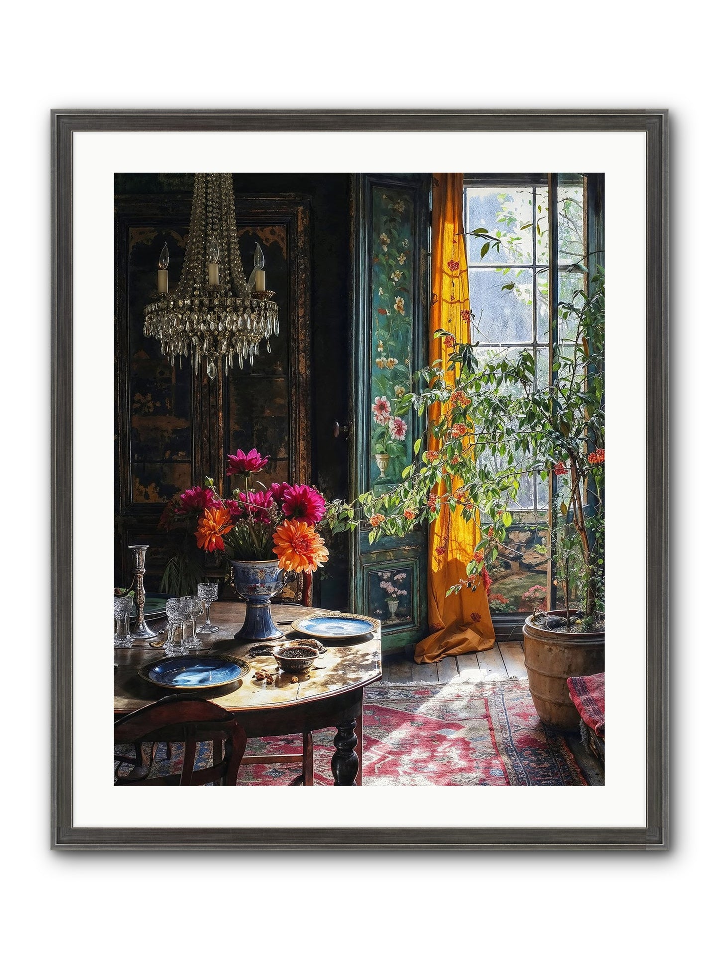 Eventide Framed Print - Slimwoods Black/Silver 24x30