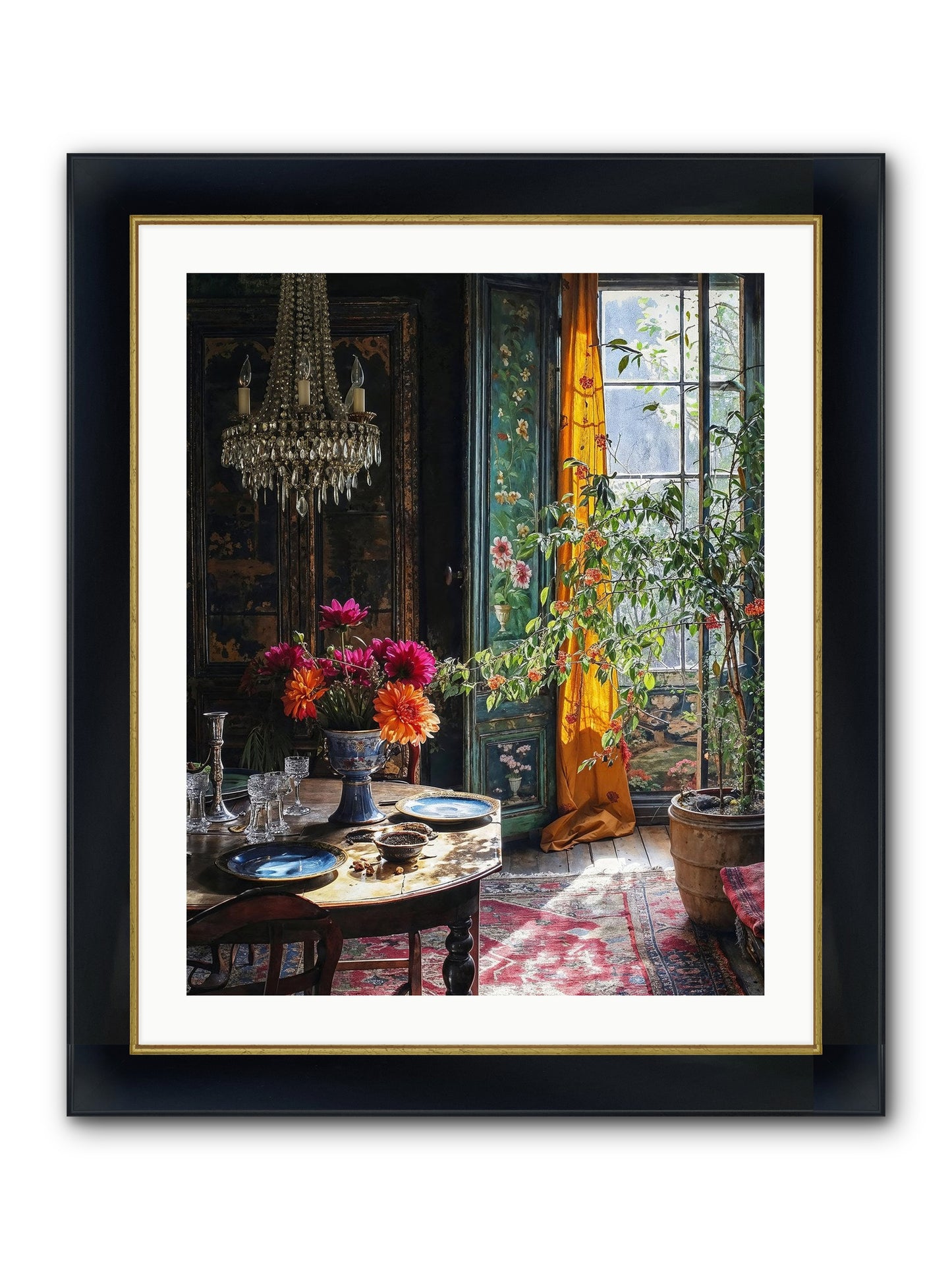Eventide Framed Print - Wide Black w/Gold 24x30
