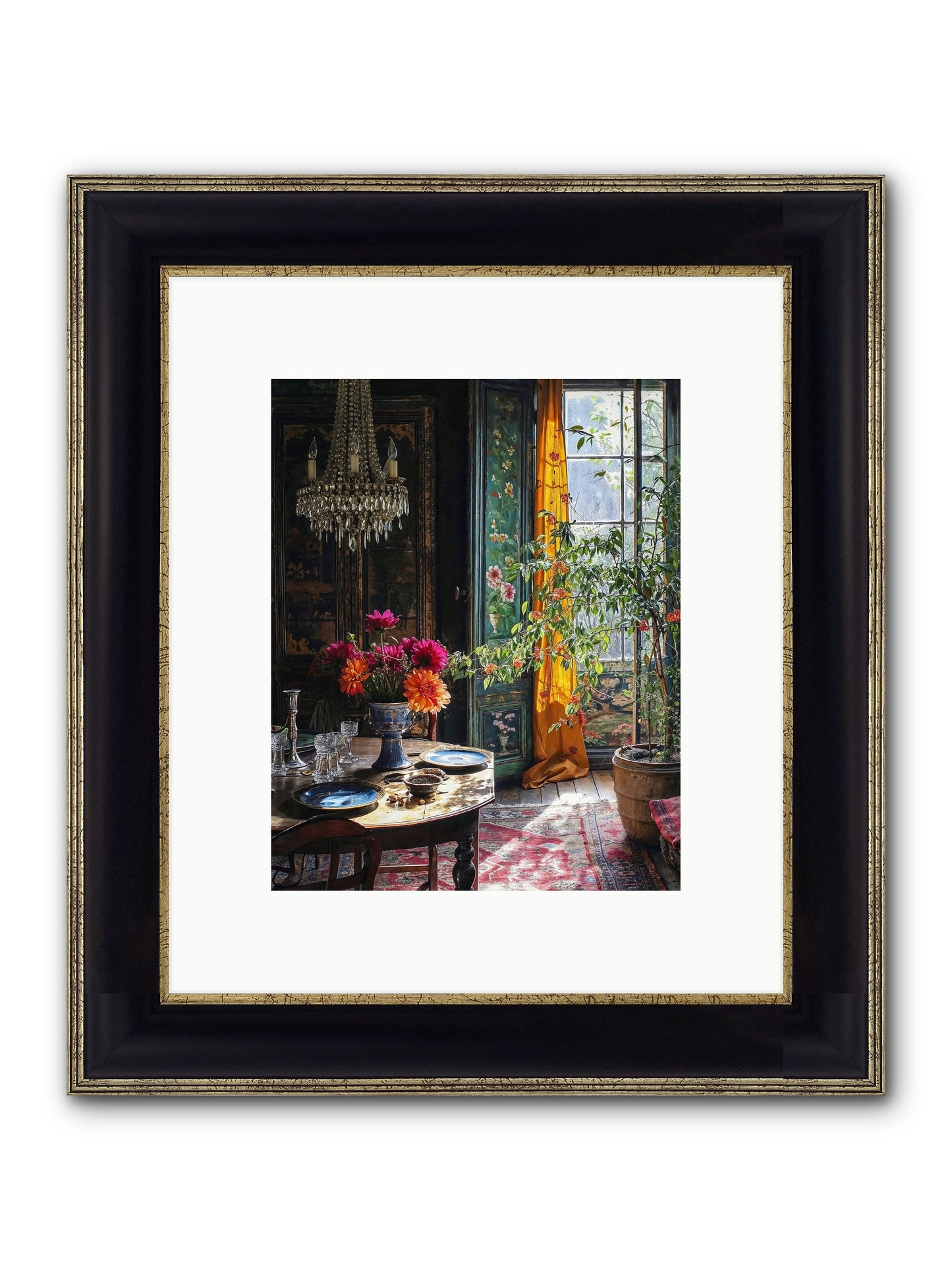 Eventide Framed Print - Black & Gold 8x10