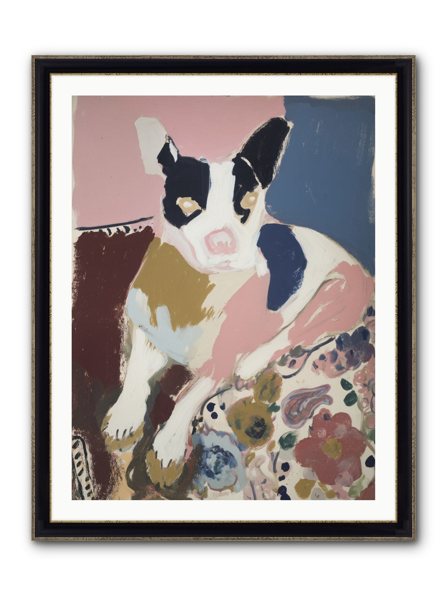 Ever Soft Landing Framed Print - Black & Gold 30x40
