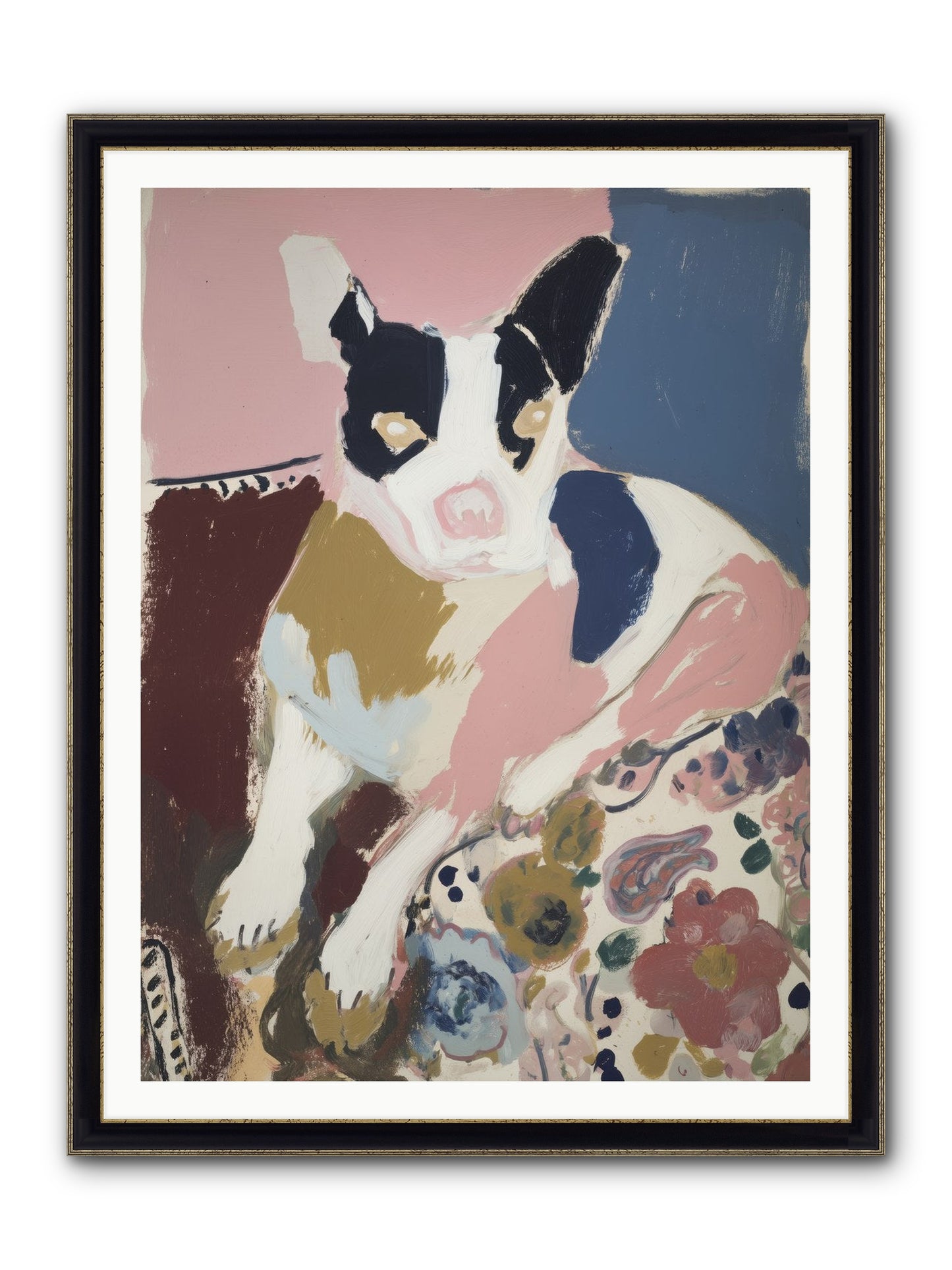 Ever Soft Landing Framed Print - Black & Gold 36x48