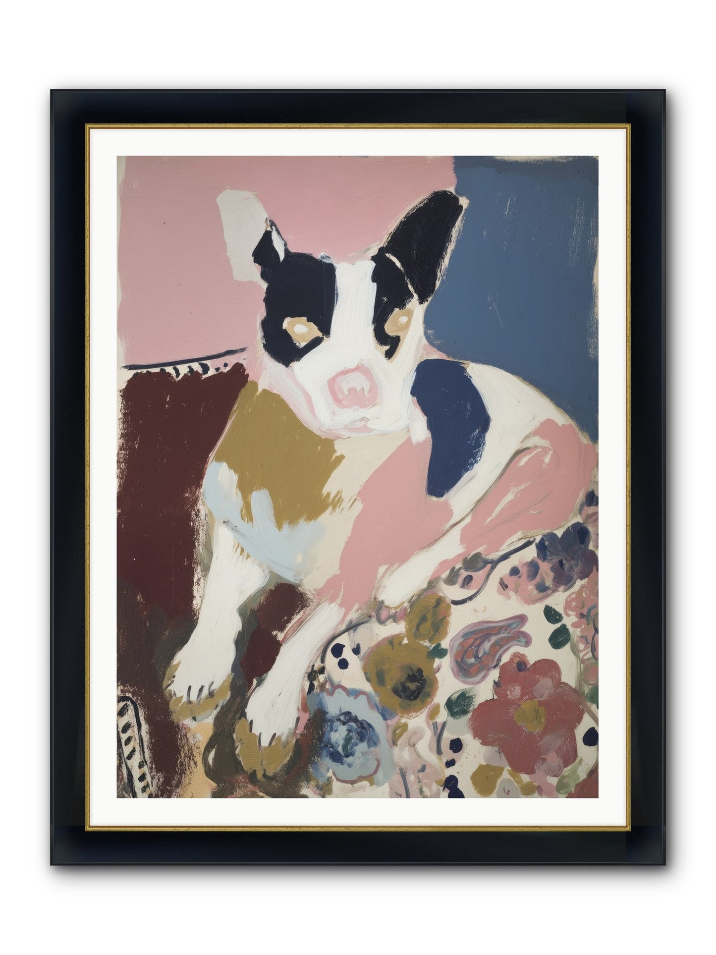 Ever Soft Landing Framed Print - Wide Black w/Gold 36x48