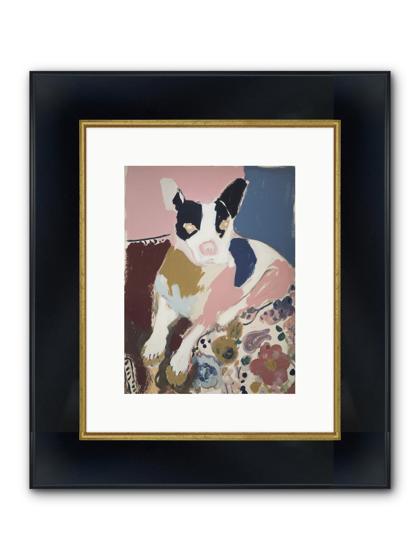 Ever Soft Landing Framed Print - Wide Black w/Gold 9x12