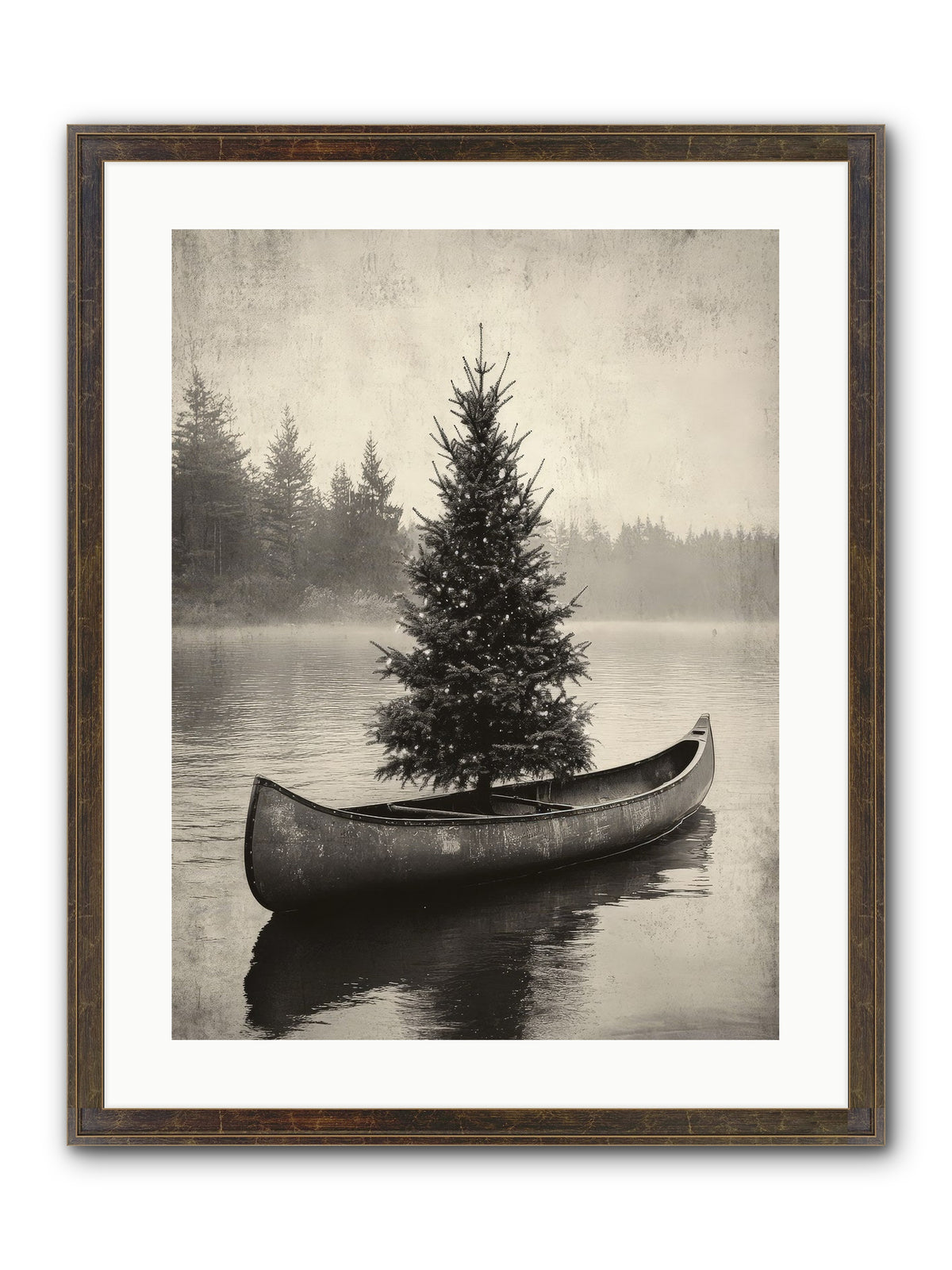 Evergreen Dreams Framed Print - Slimwoods Black/Gold 18x24