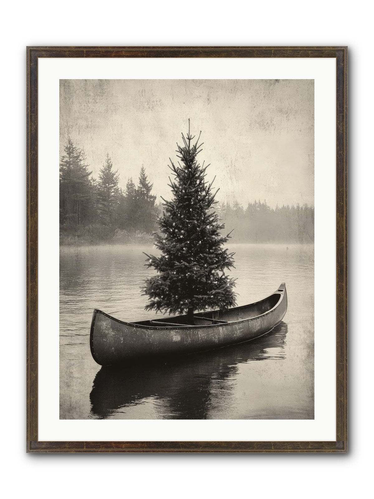 Evergreen Dreams Framed Print - Slimwoods Black/Gold 24x32