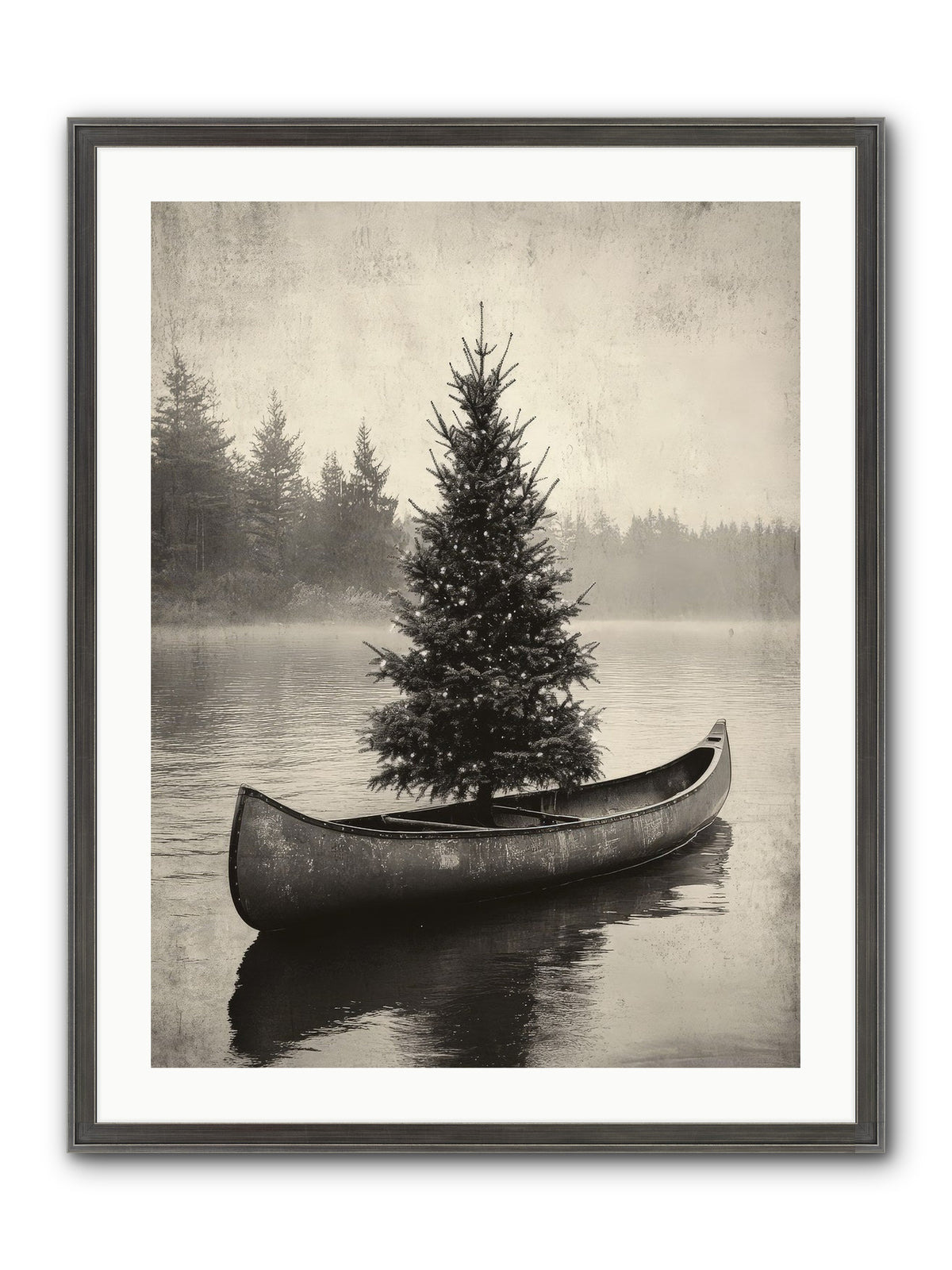 Evergreen Dreams Framed Print - Slimwoods Black/Silver 24x32
