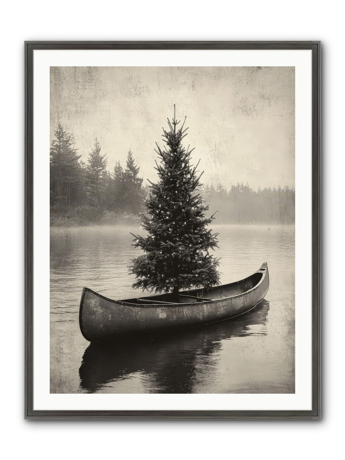 Evergreen Dreams Framed Print - Slimwoods Black/Silver 30x40