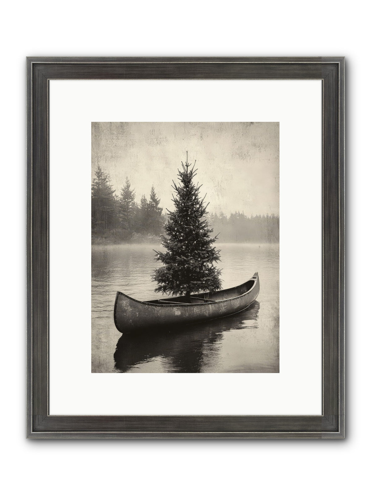 Evergreen Dreams Framed Print - Slimwoods Black/Silver 9x12