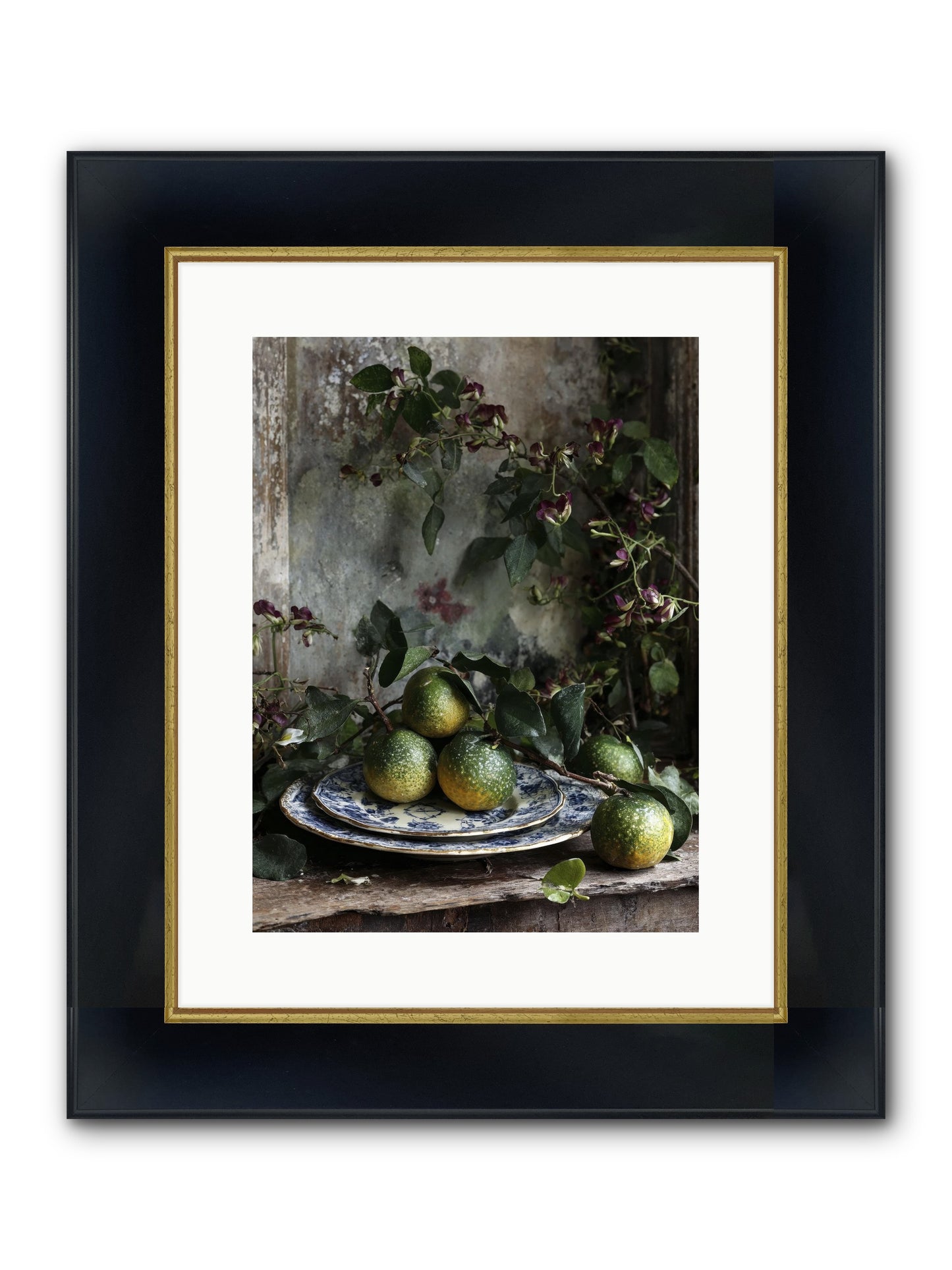 Everleigh Framed Print - Wide Black w/Gold 12x16