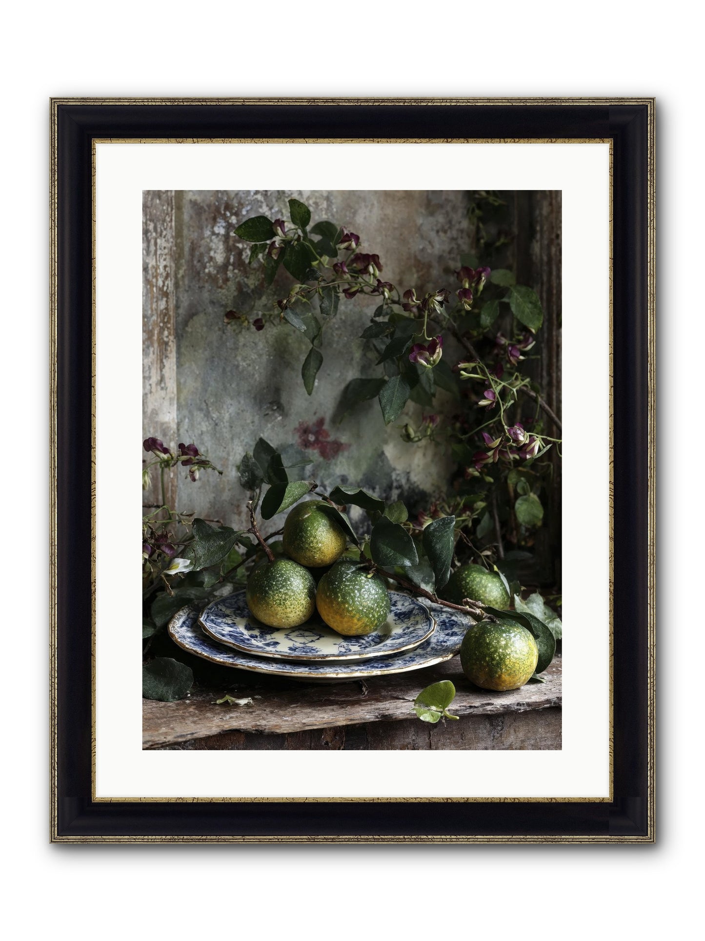 Everleigh Framed Print - Black & Gold 18x24