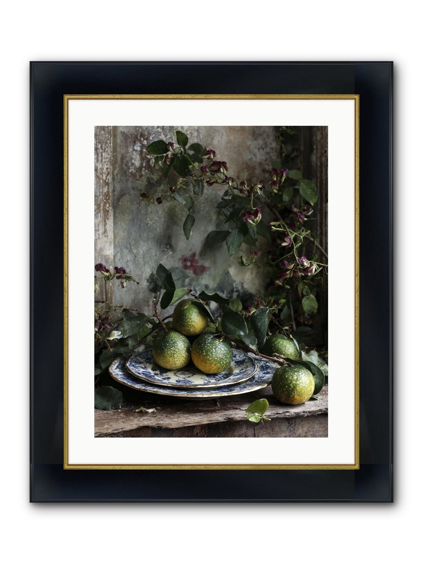 Everleigh Framed Print - Wide Black w/Gold 18x24