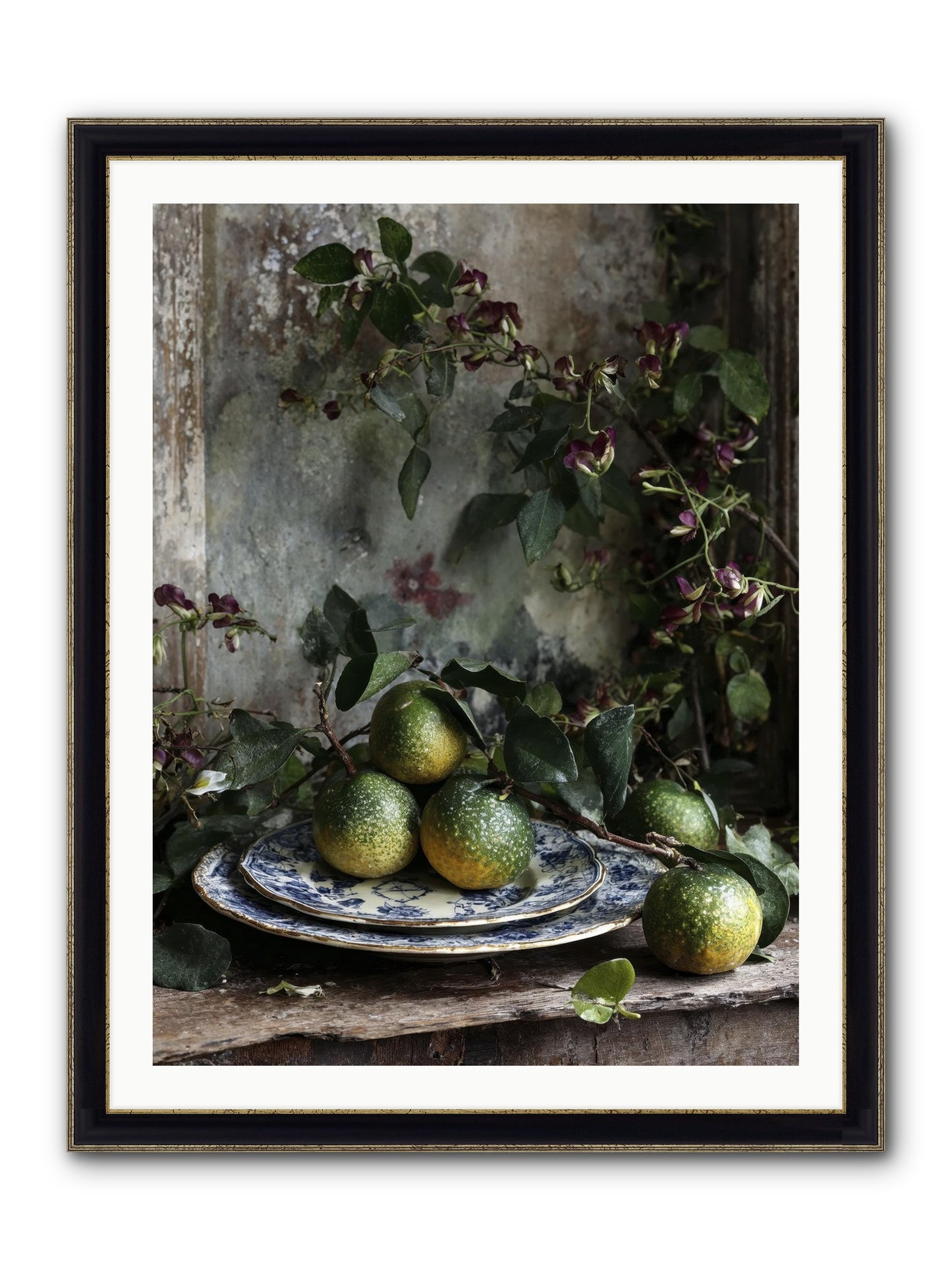 Everleigh Framed Print - Black & Gold 30x40