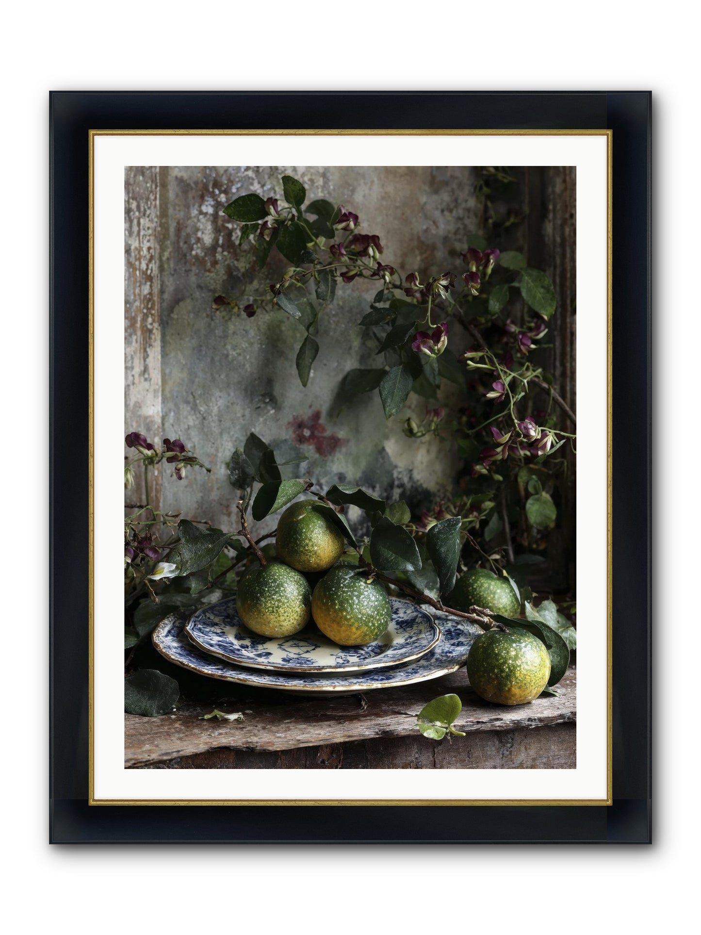 Everleigh Framed Print - Wide Black w/Gold 30x40