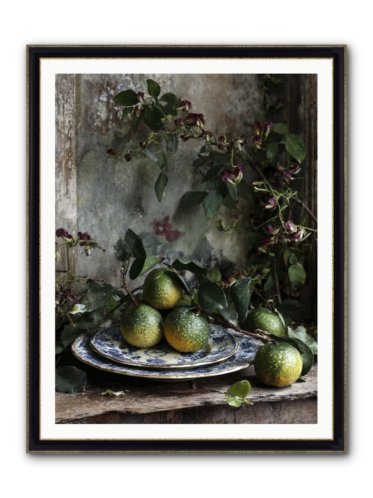 Everleigh Framed Print - Black & Gold 36x48