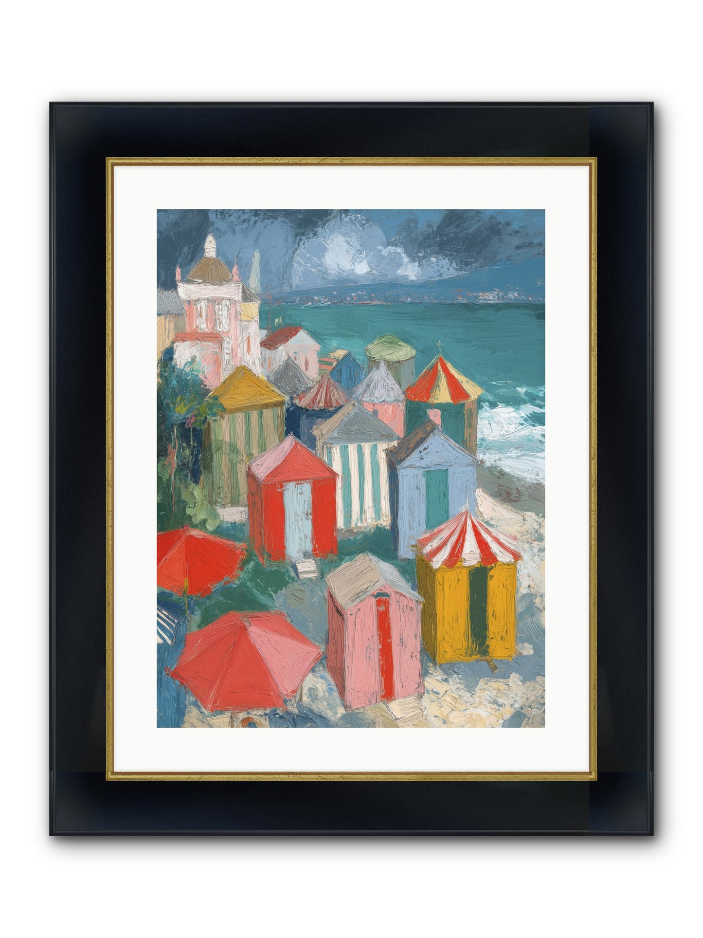 Every July Framed Print - Wide Black w/Gold 18x24