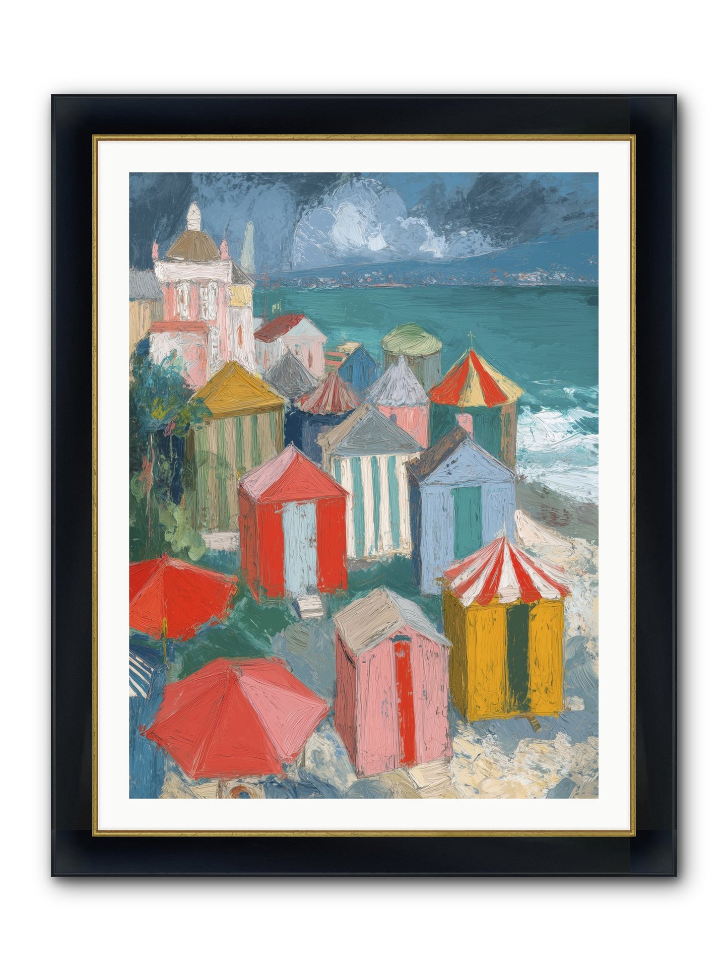 Every July Framed Print - Wide Black w/Gold 30x40
