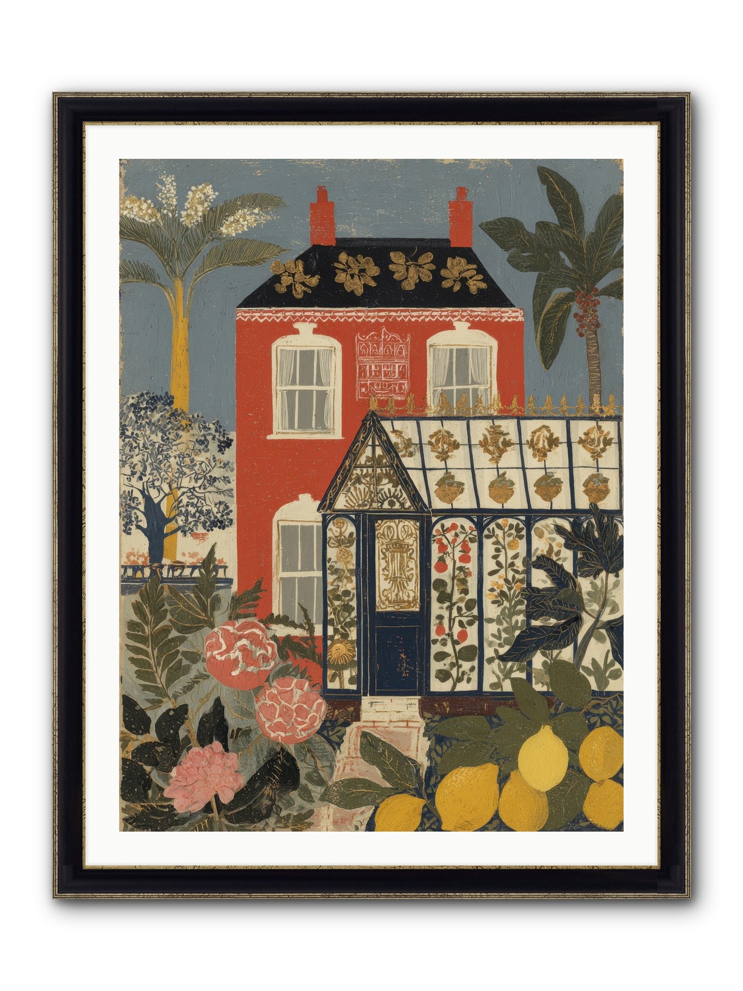 Everything Had A Story Framed Print - Black & Gold 30x40