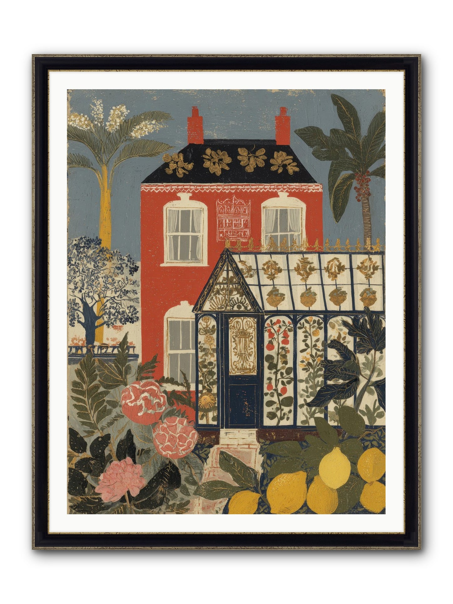 Everything Had A Story Framed Print - Black & Gold 36x48