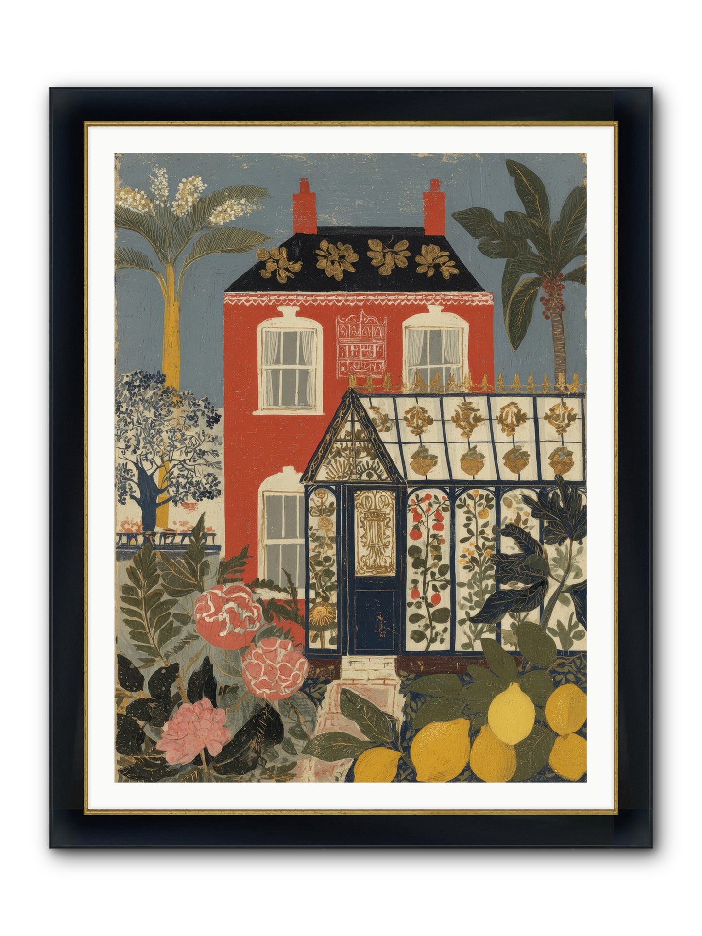 Everything Had A Story Framed Print - Wide Black w/Gold 36x48