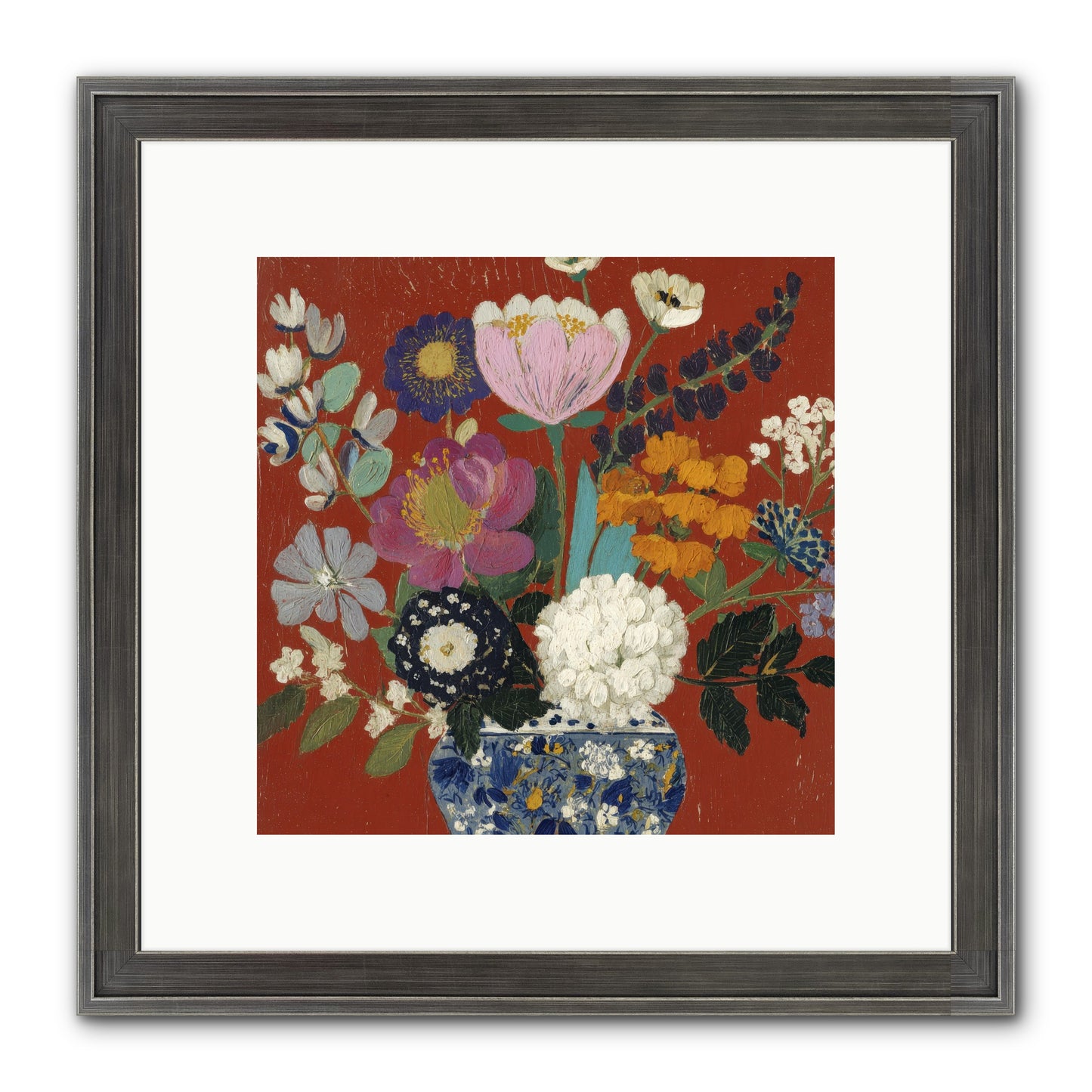 Everything In Bloom Framed Print - Slimwoods Black/Silver 10x10