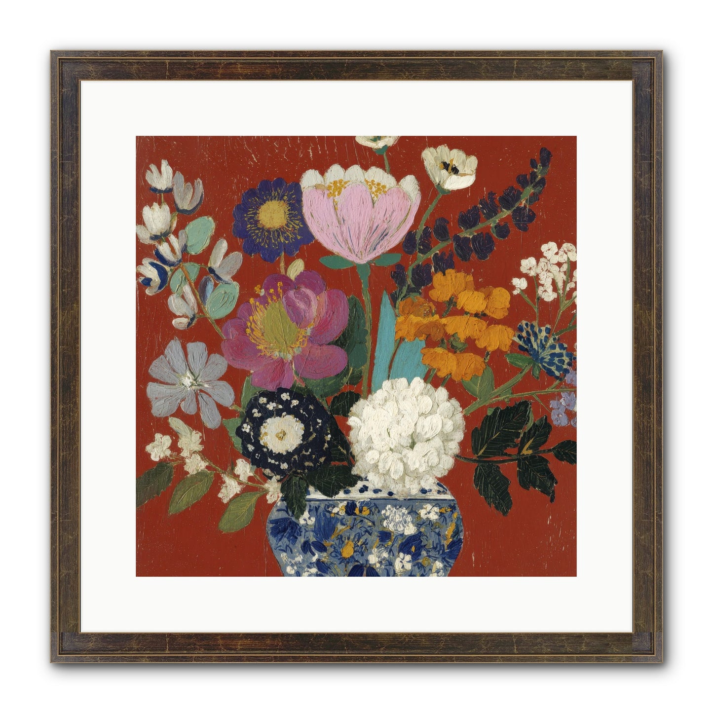 Everything In Bloom Framed Print - Slimwoods Black/Gold 16x16