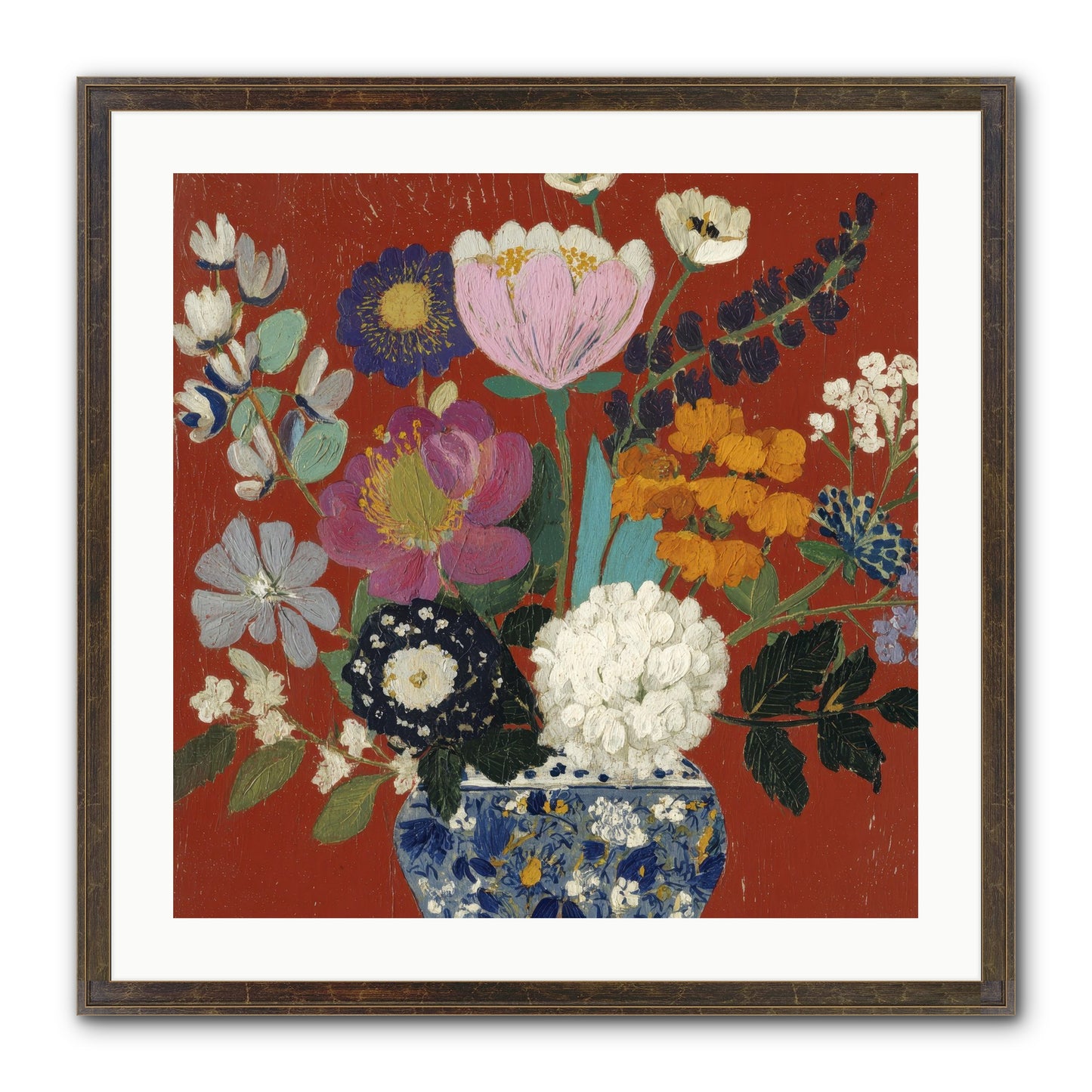 Everything In Bloom Framed Print - Slimwoods Black/Gold 24x24