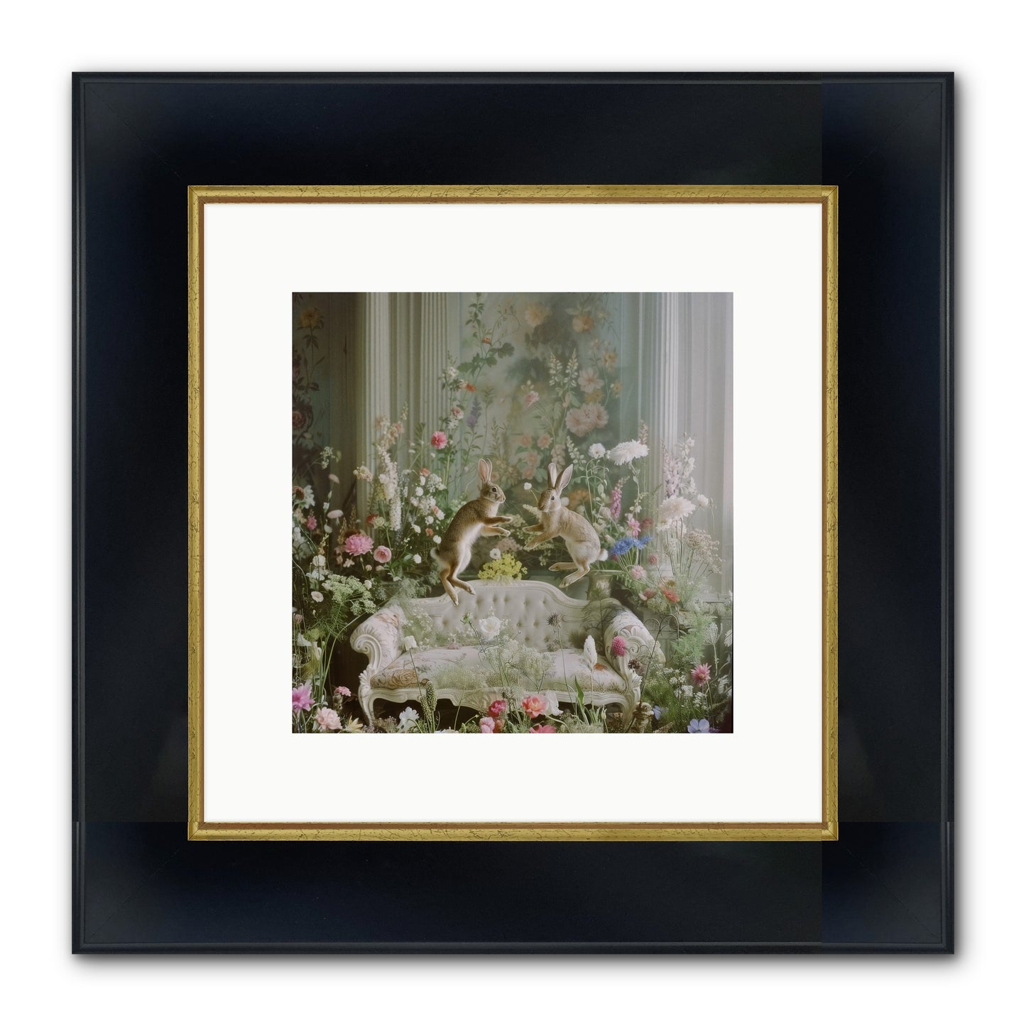Exaltation Framed Print - Wide Black w/Gold 10x10