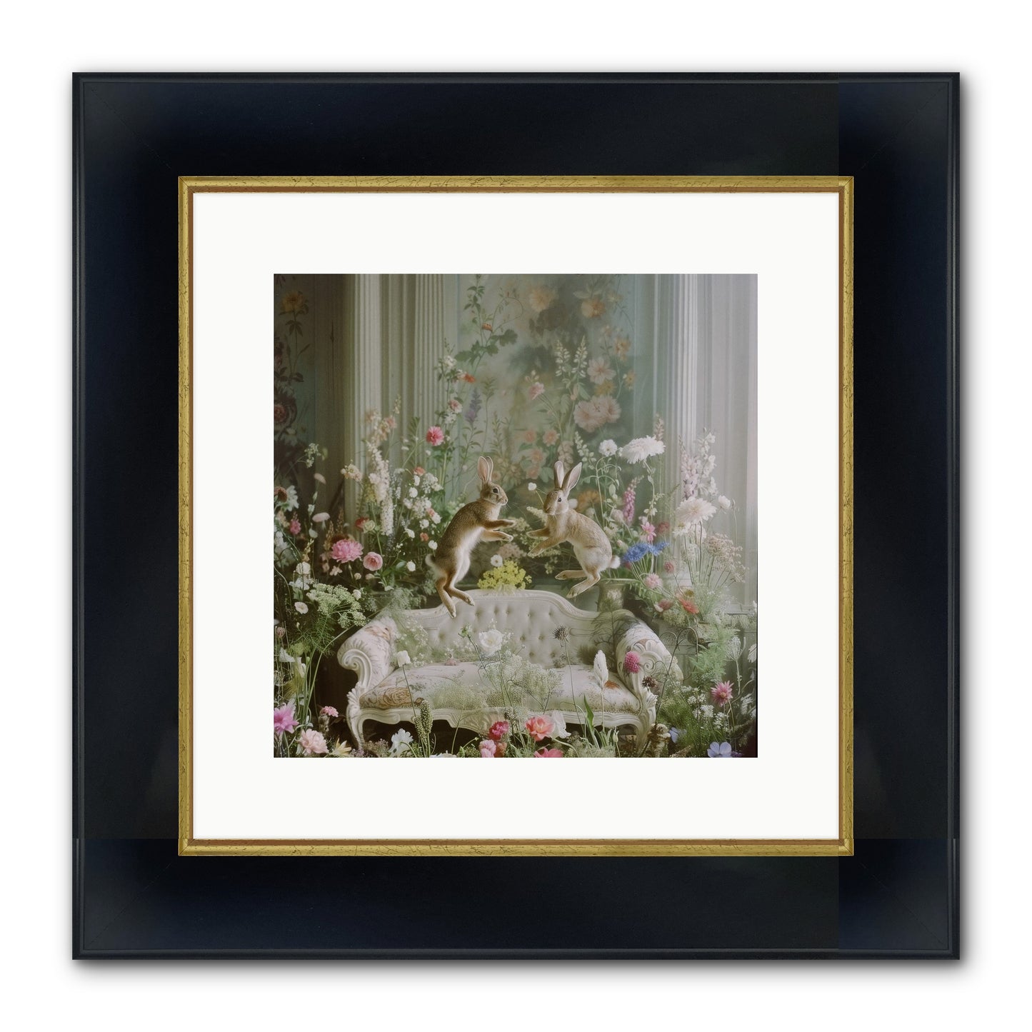 Exaltation Framed Print - Wide Black w/Gold 12x12