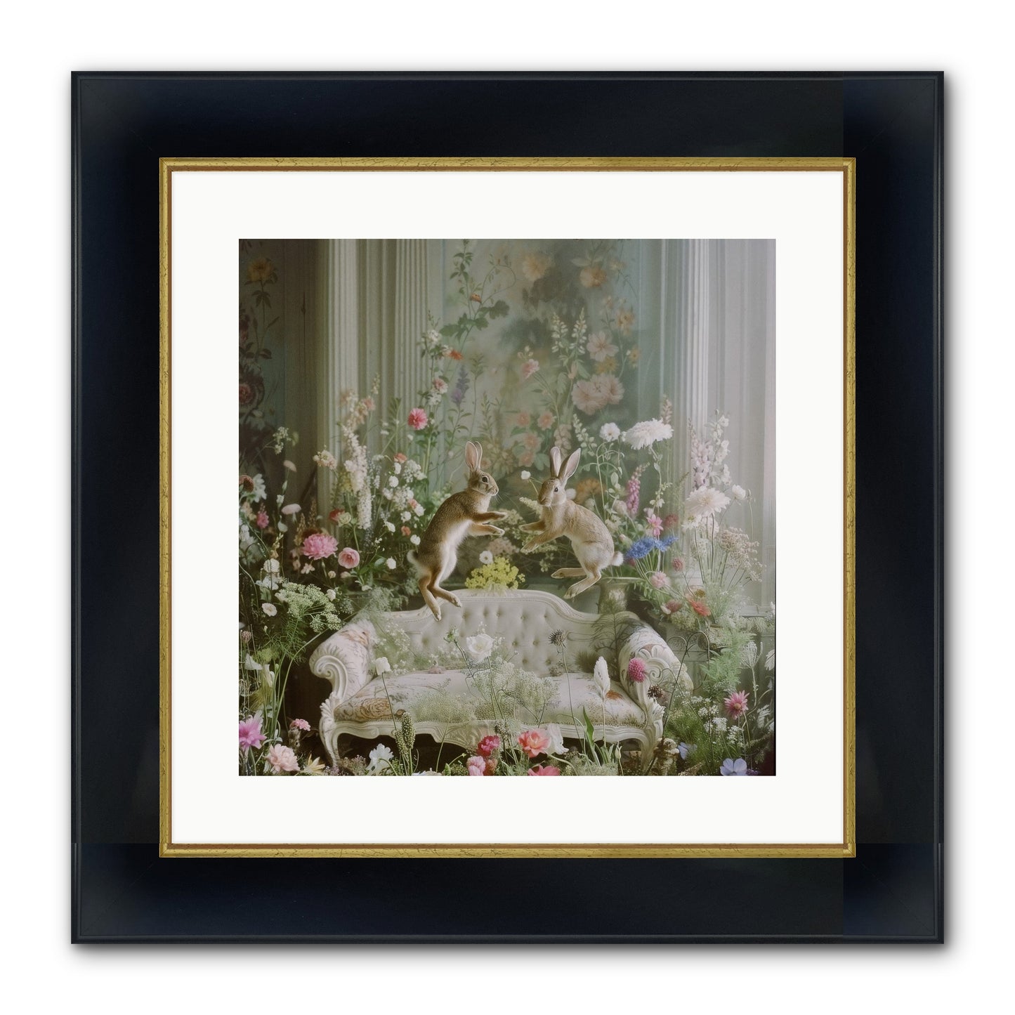 Exaltation Framed Print - Wide Black w/Gold 16x16