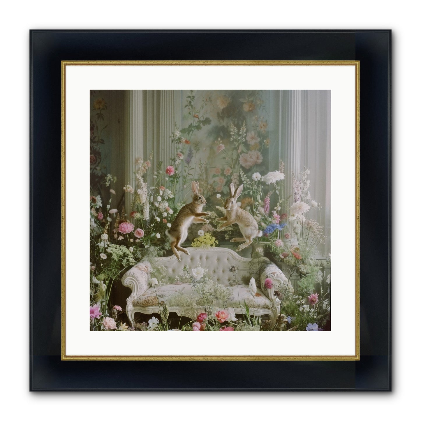 Exaltation Framed Print - Wide Black w/Gold 20x20